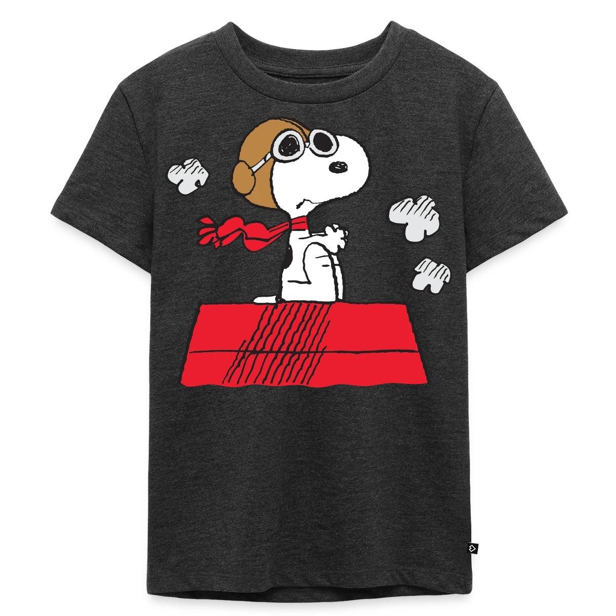 Spreadshirt T-Shirt Peanuts Snoopy Pilot Fliegen Kinder Premium T-Shirt (1-tlg)