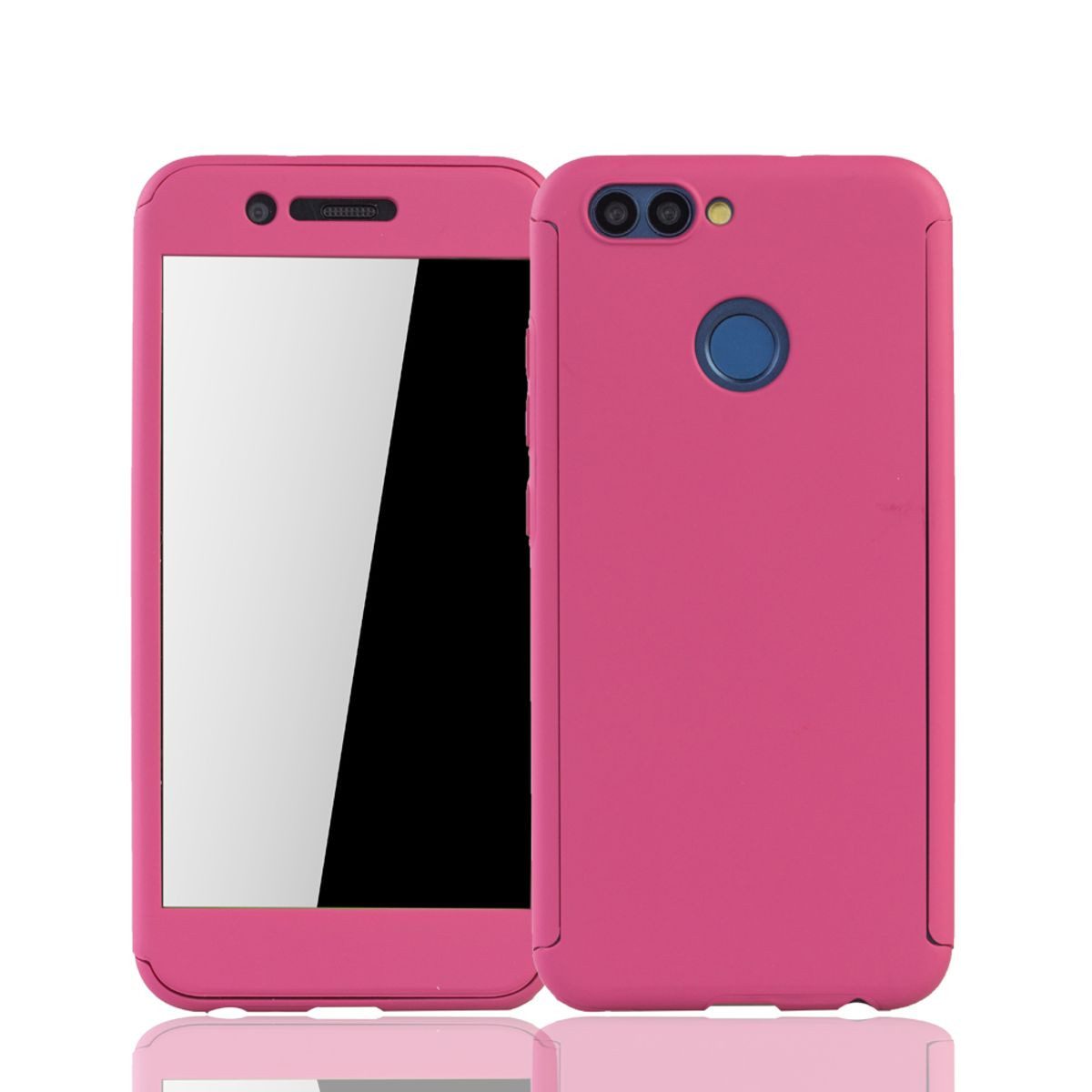 König Design Handyhülle Huawei Nova 2, Huawei Nova 2 Handyhülle 360 Grad Schutz Full Cover Rosa