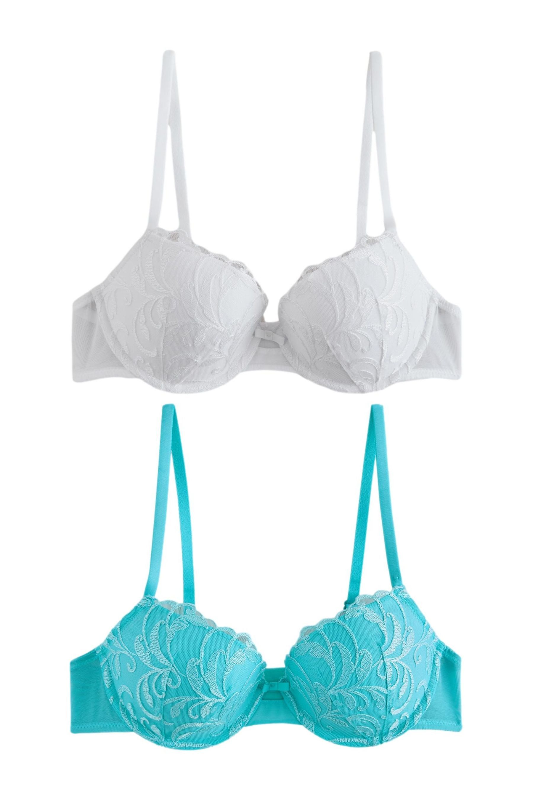 Balconette-BH 2er-Pack Bestickte Push-up-Balconette-BHs, A-E