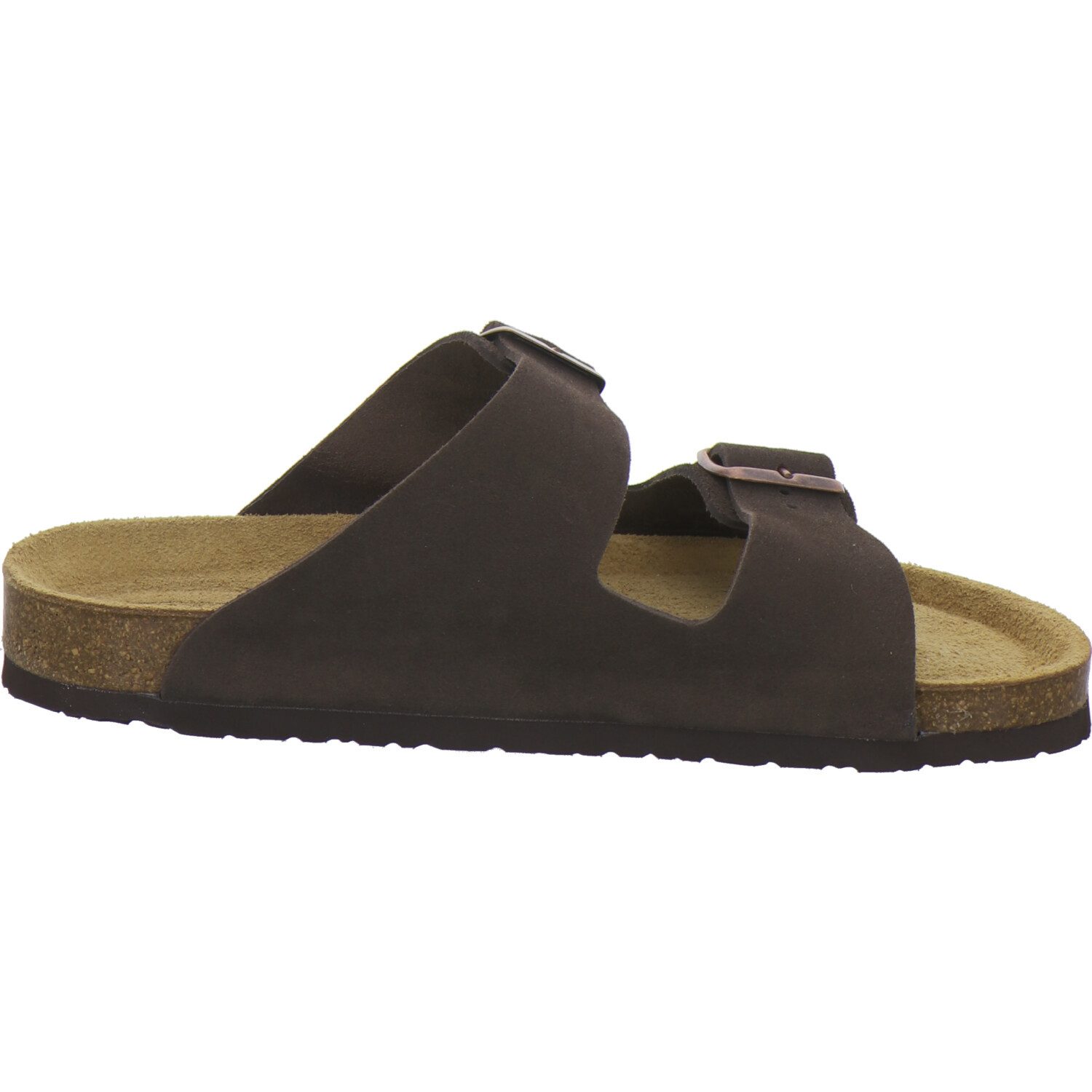 AFS-Schuhe 310076 Zweischnaller Pantolette für Herren mit Fußbett, bequeme Sandalen aus Leder