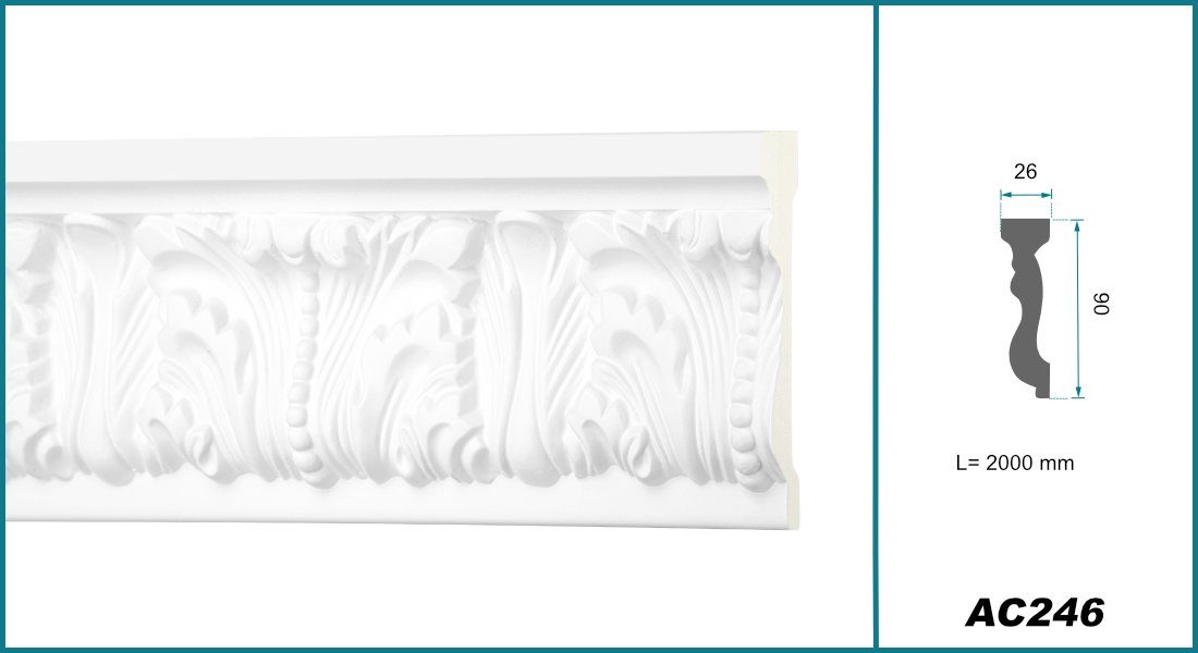 Hexim Perfect Stuckleiste AC 246, Flachprofile günstig online kaufen