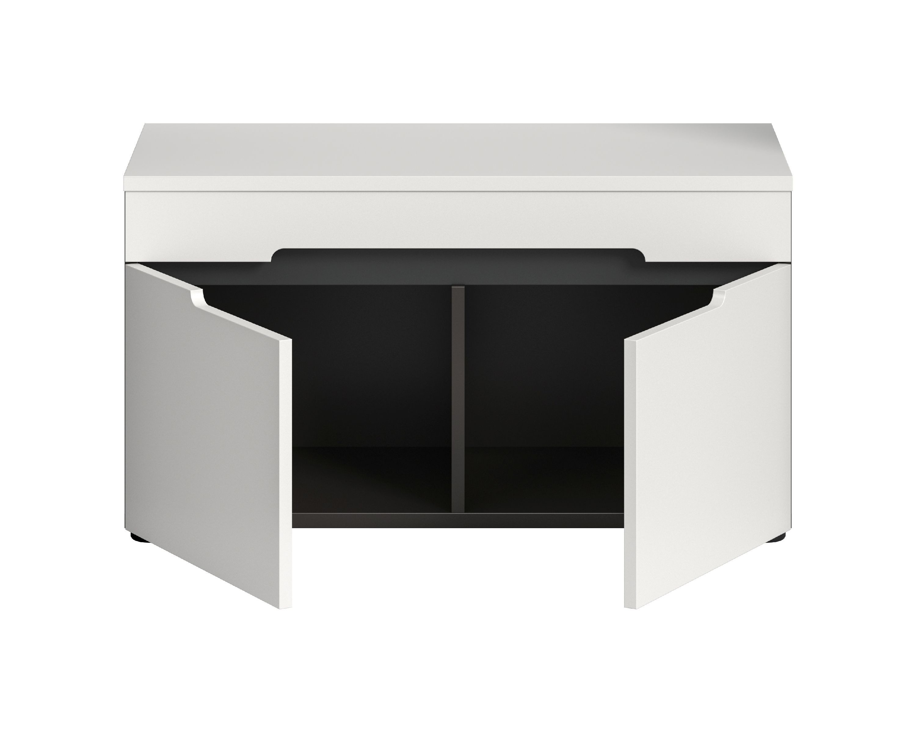 xonox.home Sitzbank, Basalt grau Nachbildung Melamin beschichtet modern 80x45x37 cm