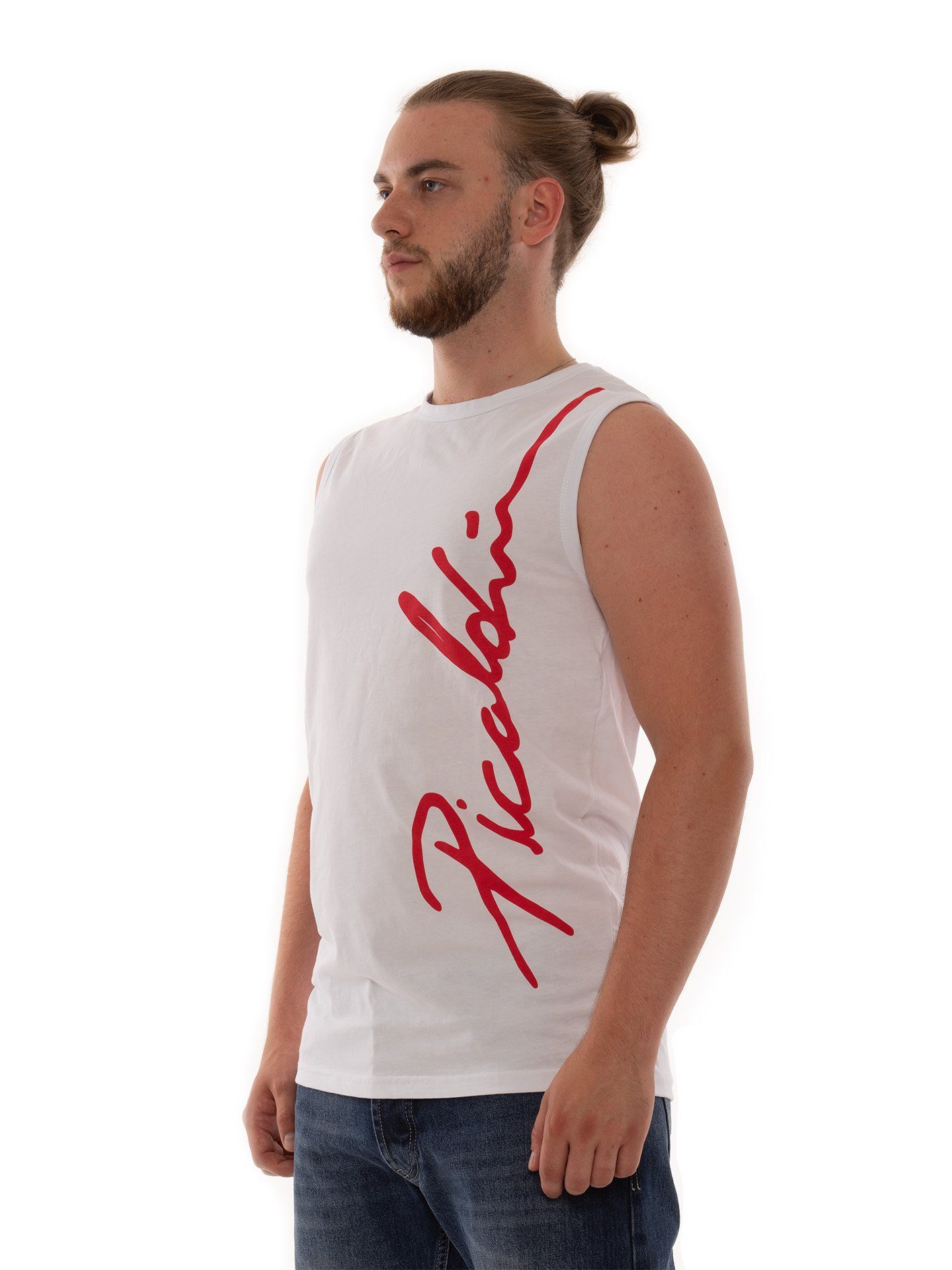 PICALDI Jeans Muskelshirt Tank Top Sommermode, Streetwear White Male