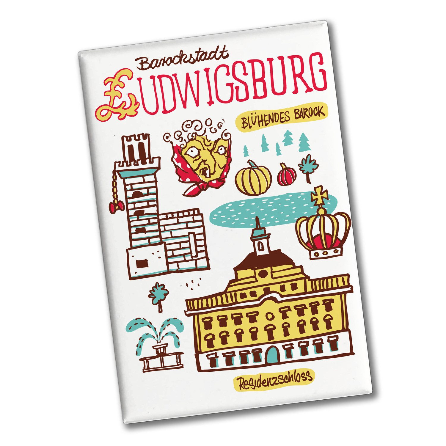 speecheese Magnet Ludwigsburg Wimmelbild Souvenir Magnet