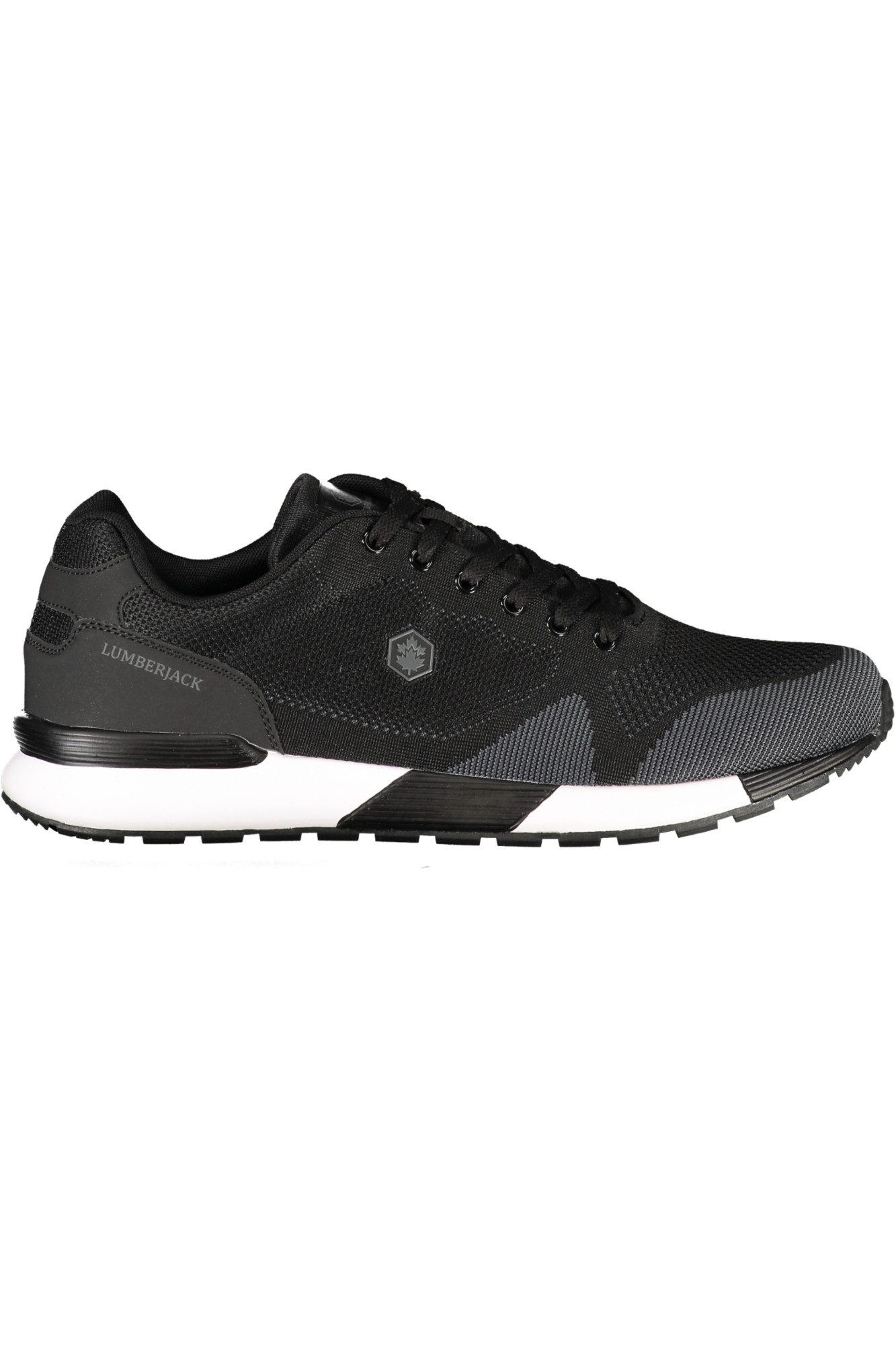 LUMBERJACK Sneaker Herren Sportschuh Schwarz mit Kontrastdetails &