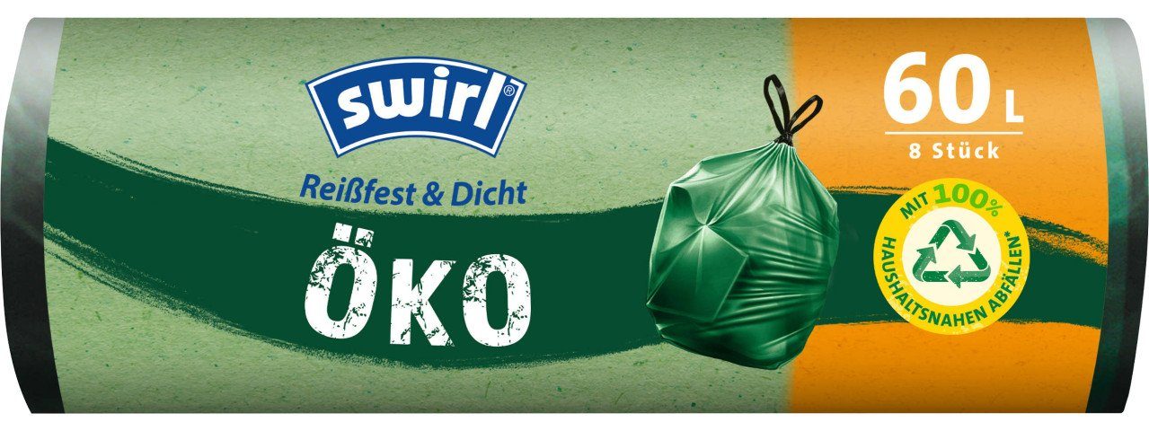 Swirl Stück Öko L Swirl mit Tragegriff Müllbeutel 8 Müllsackständer 60