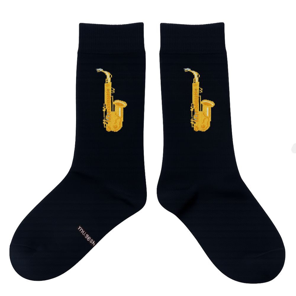 mugesh Freizeitsocken Musik Socken Saxofon für Musiker – Bild 4 von 5