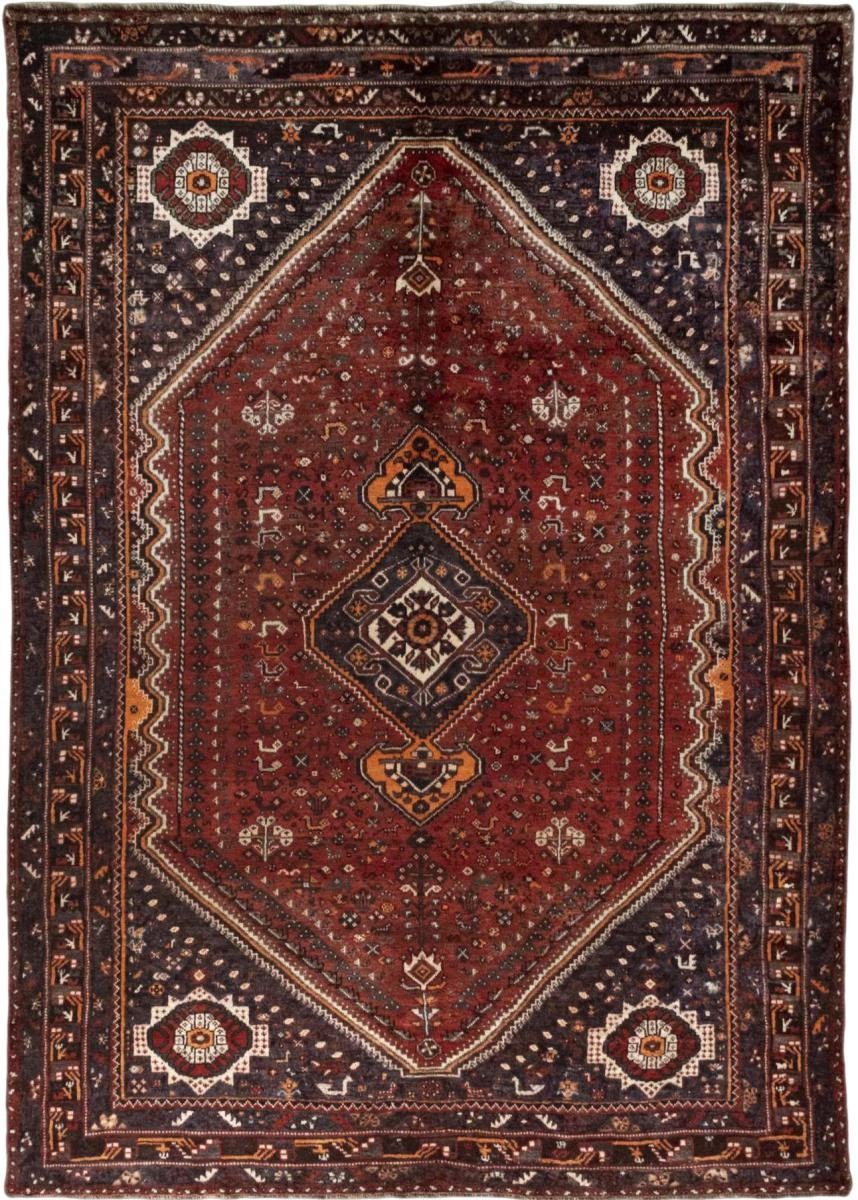 Orientteppich Shiraz 218x311 Handgeknüpfter Orientteppich / Perserteppich, Nain Trading, rechteckig, Höhe: 10 mm