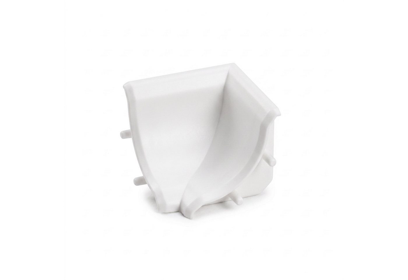 Quest Abschlussleiste Innenecke für Küchen-Wandleiste 13,4 x 13,4 mm, in das Basisprofil einschieben (Rastnasen), PVC, für Leiste 13,4 x 13,4 mm, 1-St., Innenecke für Leiste 13,4 x 13,4 mm, PVC