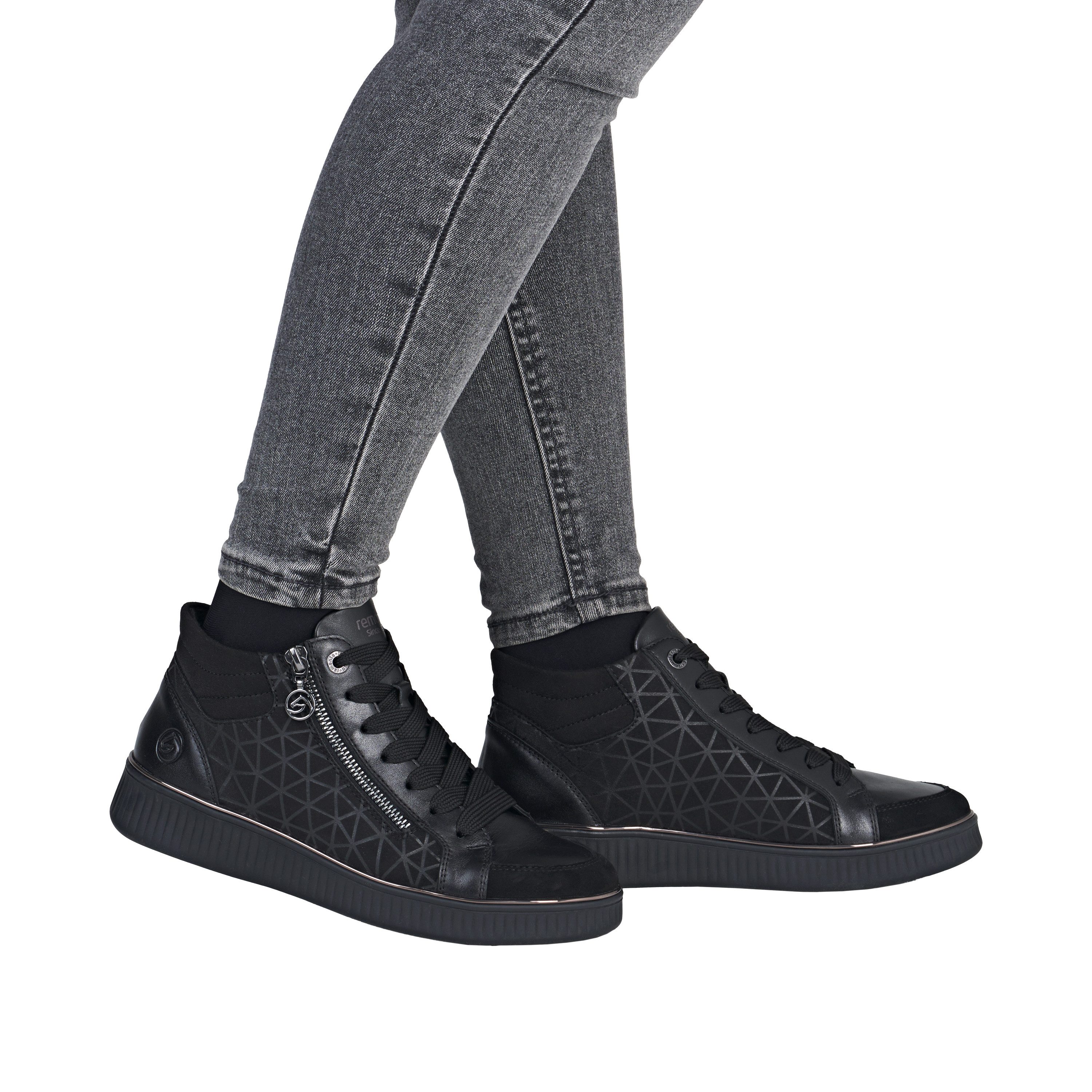 Remonte Sneakerboots Schnürboots, Stiefelette mit seitlichem Reißverschluss