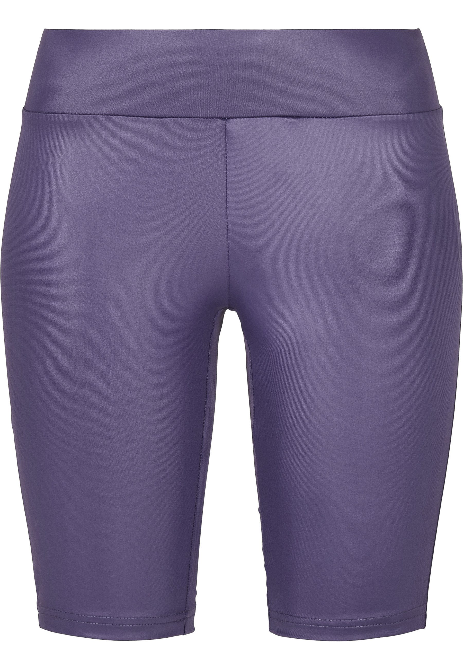 Stoffhose Urban Classics Damen Ladies Synthetic Leather Cycle Shorts