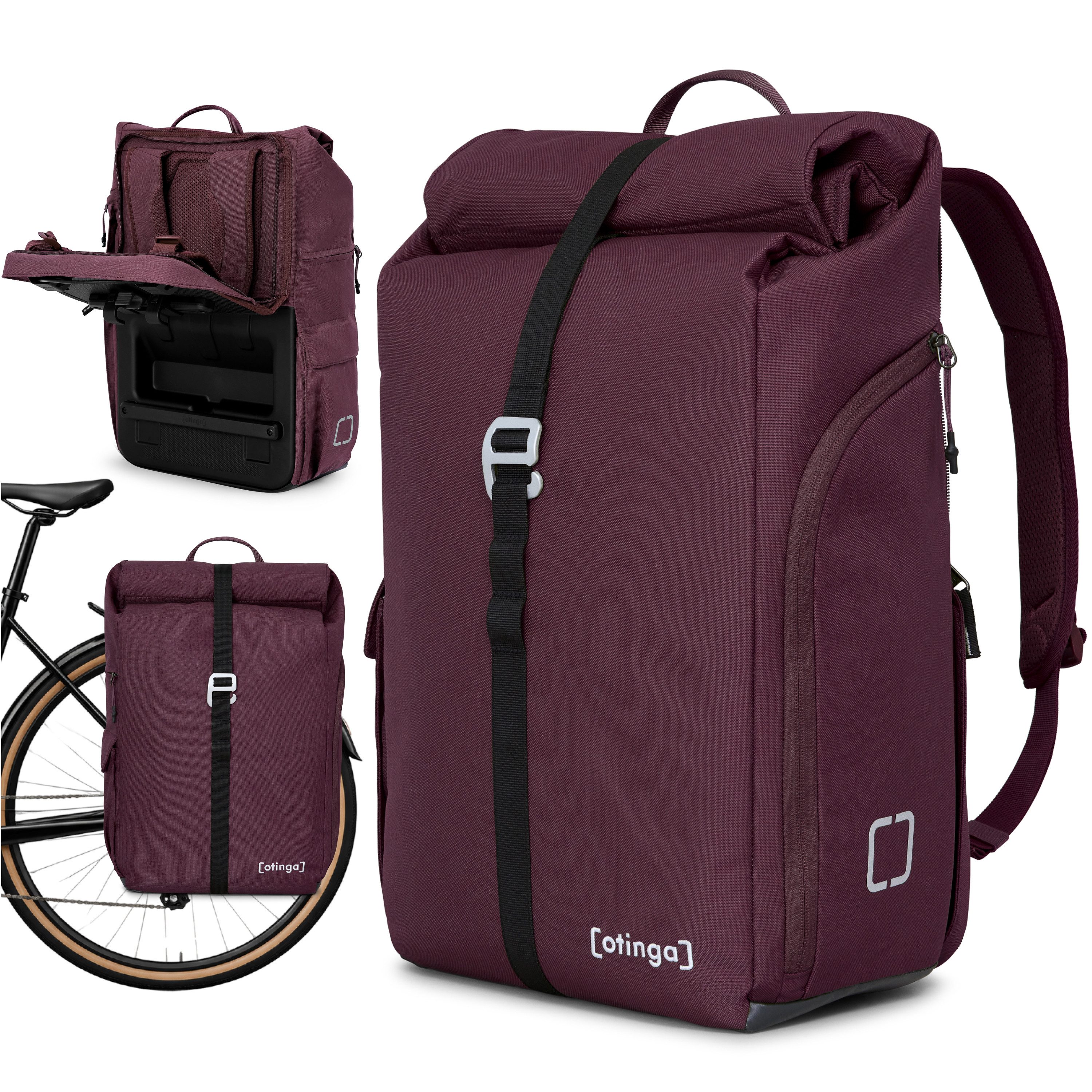 Fahrradtasche Flip V3 Fahrradtasche Rucksack Wasserdicht Gepäckträgerhalterung