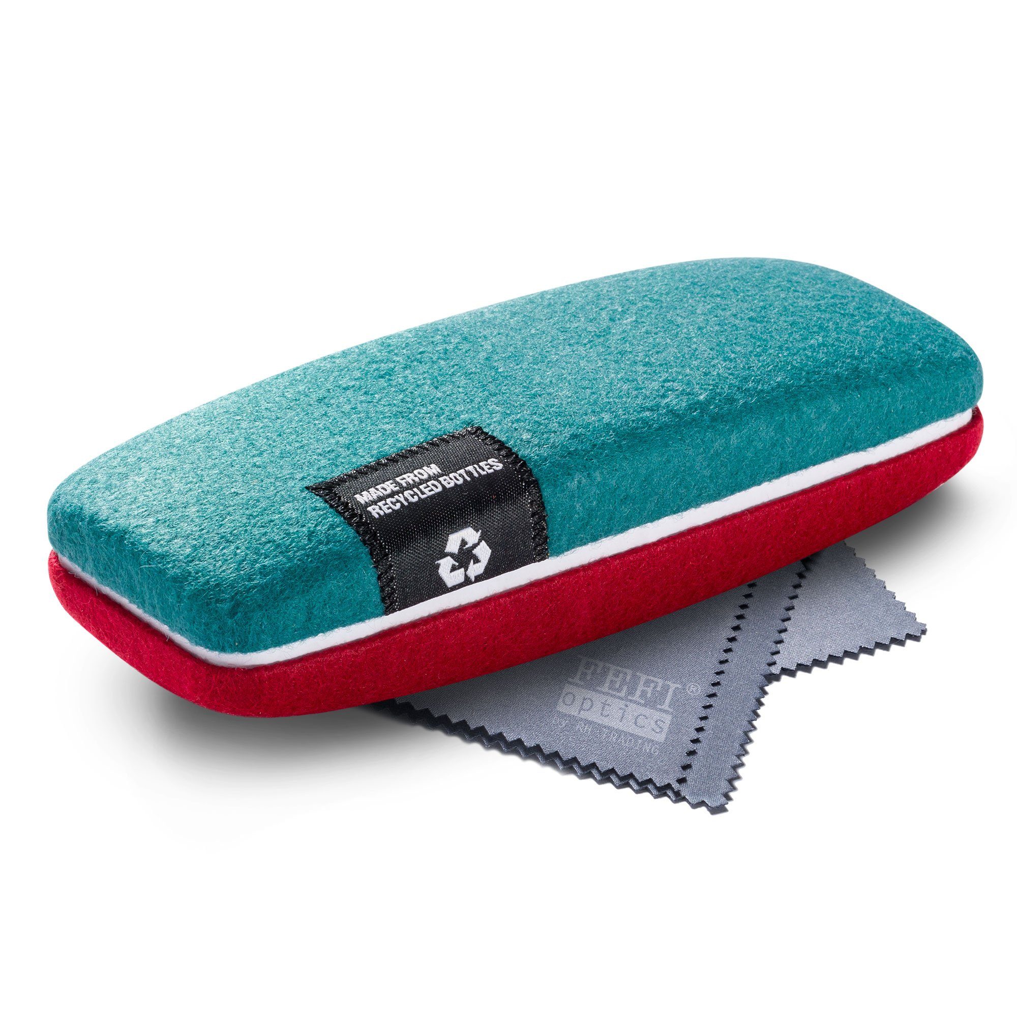Brillenetui Hardcase mit Filzbezug aus recycelten PET-Flaschen
