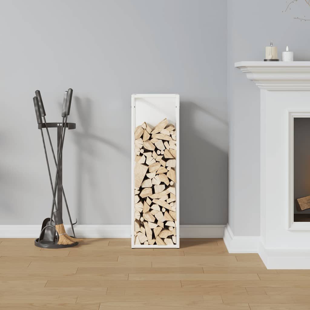 vidaXL Kaminholzregal Brennholzregal Weiß 25x25x80 cm günstig online kaufen