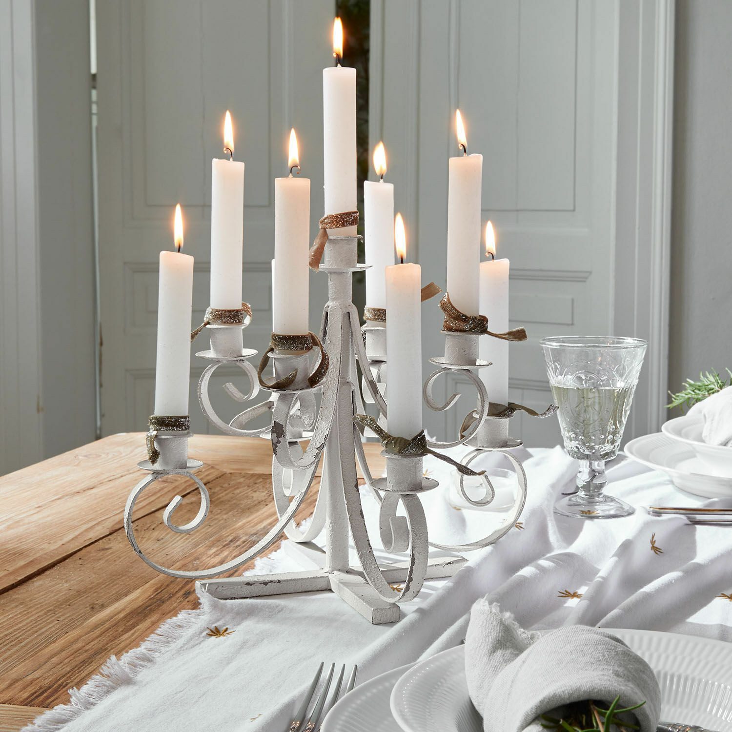 Mirabeau Kerzenständer Kerzenhalter Siolagh klar/antikmessing