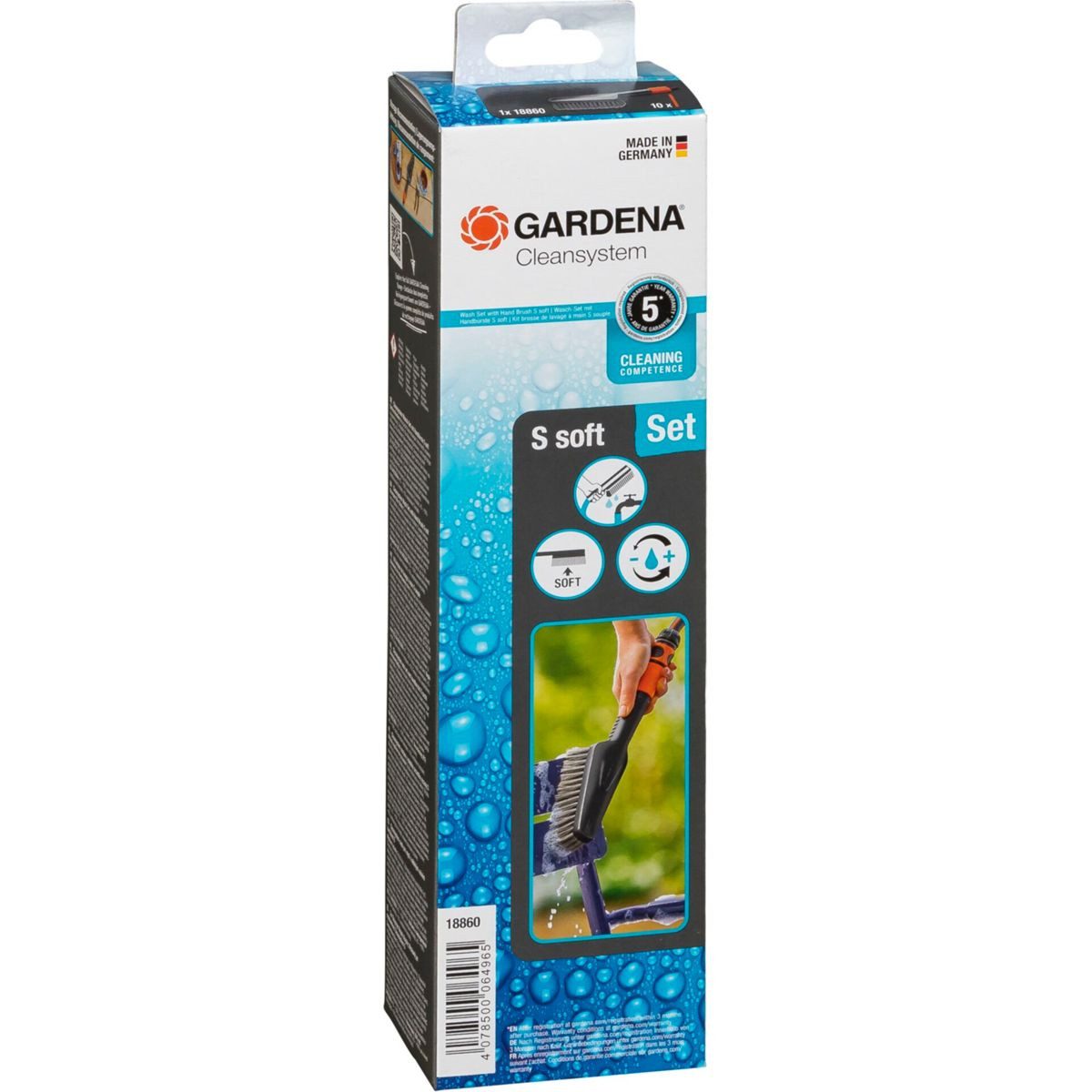 GARDENA Reinigungs-Set Cleansystem Wasch-Set Handbürste S soft