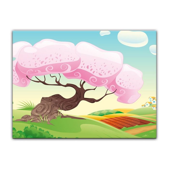 Bilderdepot24 Leinwandbild Kinderbild - Märchenbaum Bäume