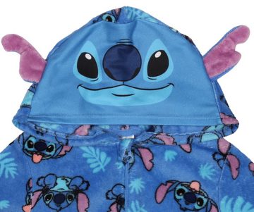 Sarcia.eu Schlafanzug Stitch Disney - Blauer, Kinder Fleece-Einteiler mit Kapuze, 3-4 Jahre