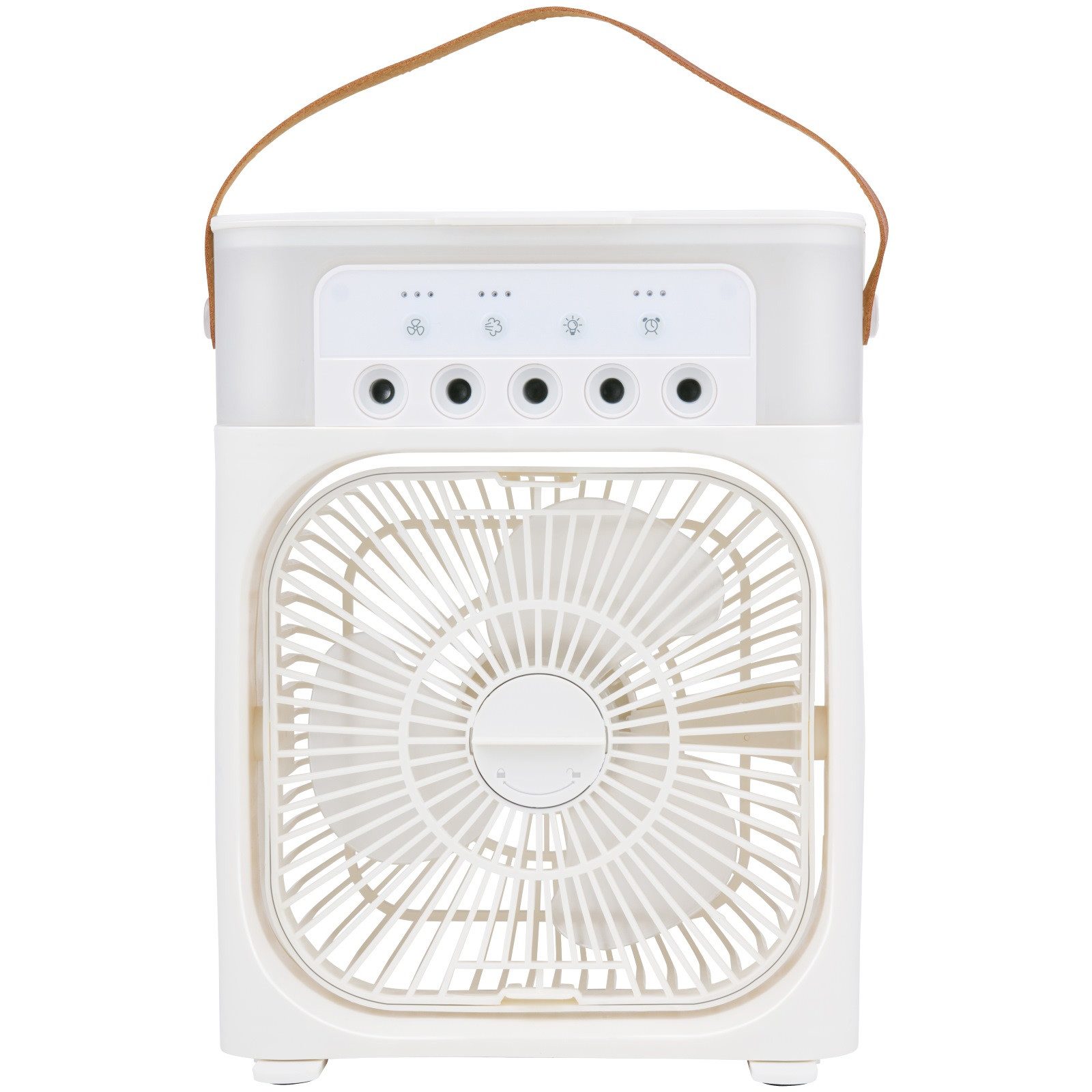 HAC24 Tischventilator Ventilator mit Sprühnebel 450 ml Wassertank Tischlüfter, LED 7 Farben USB-C und Timer