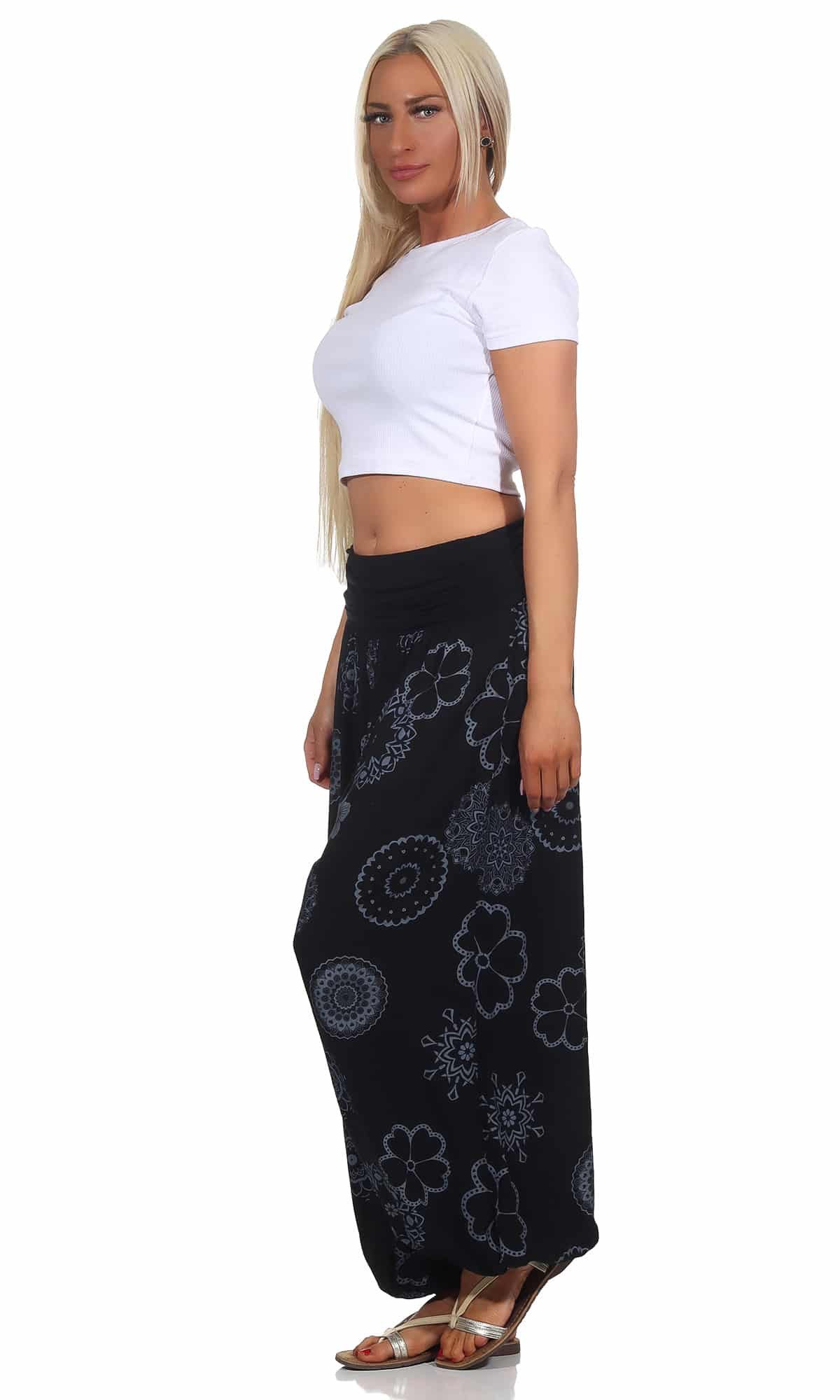 OriginalYou Haremshose Sommerhose Damen Boho Flatterhose leichte Yoga-Hose weites Bein luftige & leicht, hautfreundliches Material