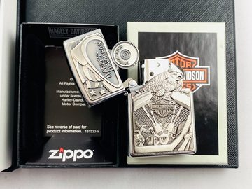 Zippo Feuerzeug Feuerzeug Harley Davidson Motor Emblem Geschenkset Sturmfeuerzeug