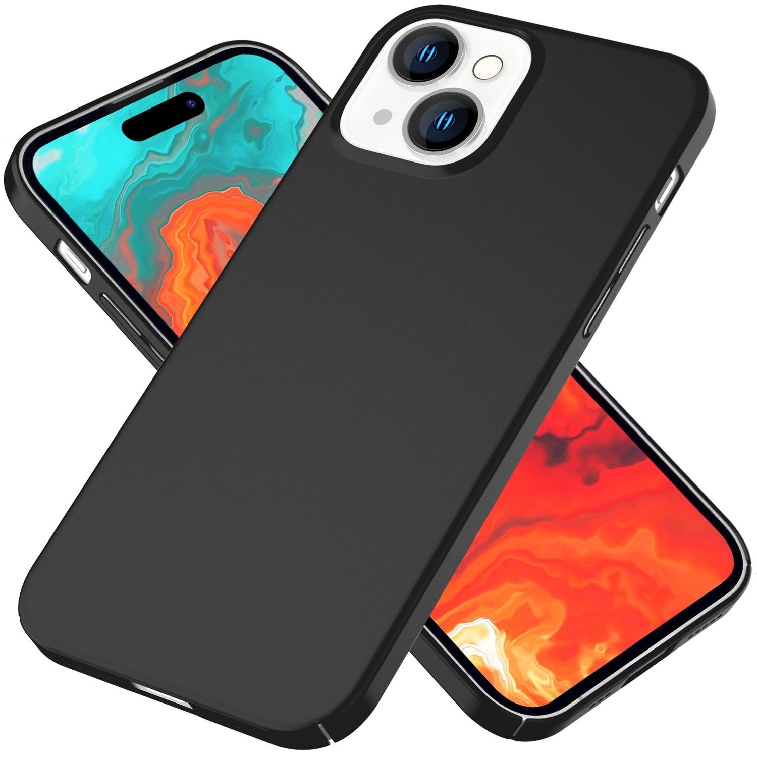 Nalia Smartphone-Hülle Apple iPhone 15 Plus 17 cm (6,7 Zoll), Ultra Dünne Hülle / Matt Hardcase / 0,5mm Slim-Fit / Anti-Fingerprint
