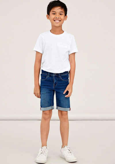 NAME IT Jungen Jeans Shorts Bermuda Slim Sofus hellblau Größe 92 bis 164 