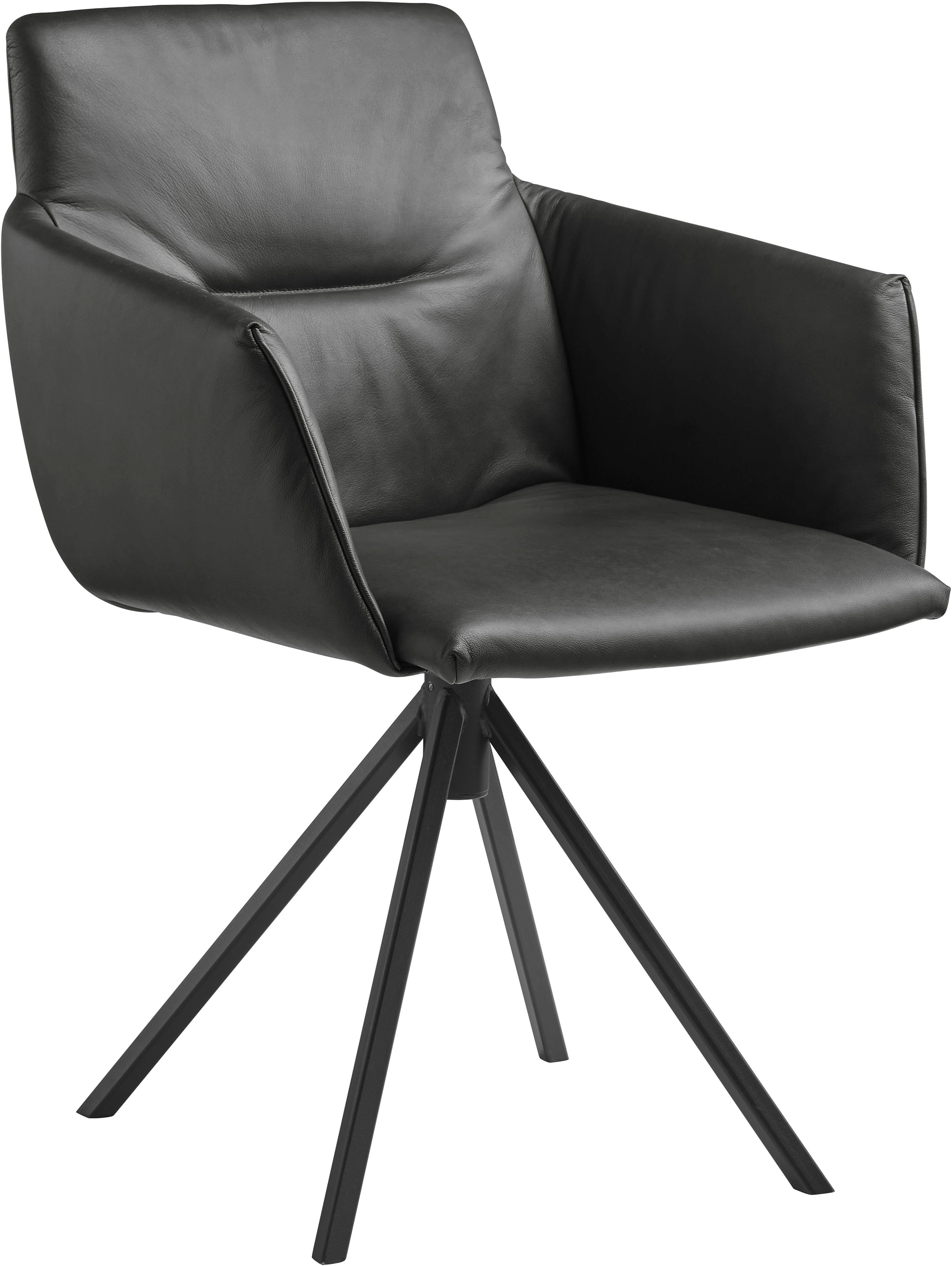 Musterring Polsterstuhl JustB! SP500 (1 St), mit Armlehne, wahlweise mit Drehfunktion, Stativgestell in schwarz