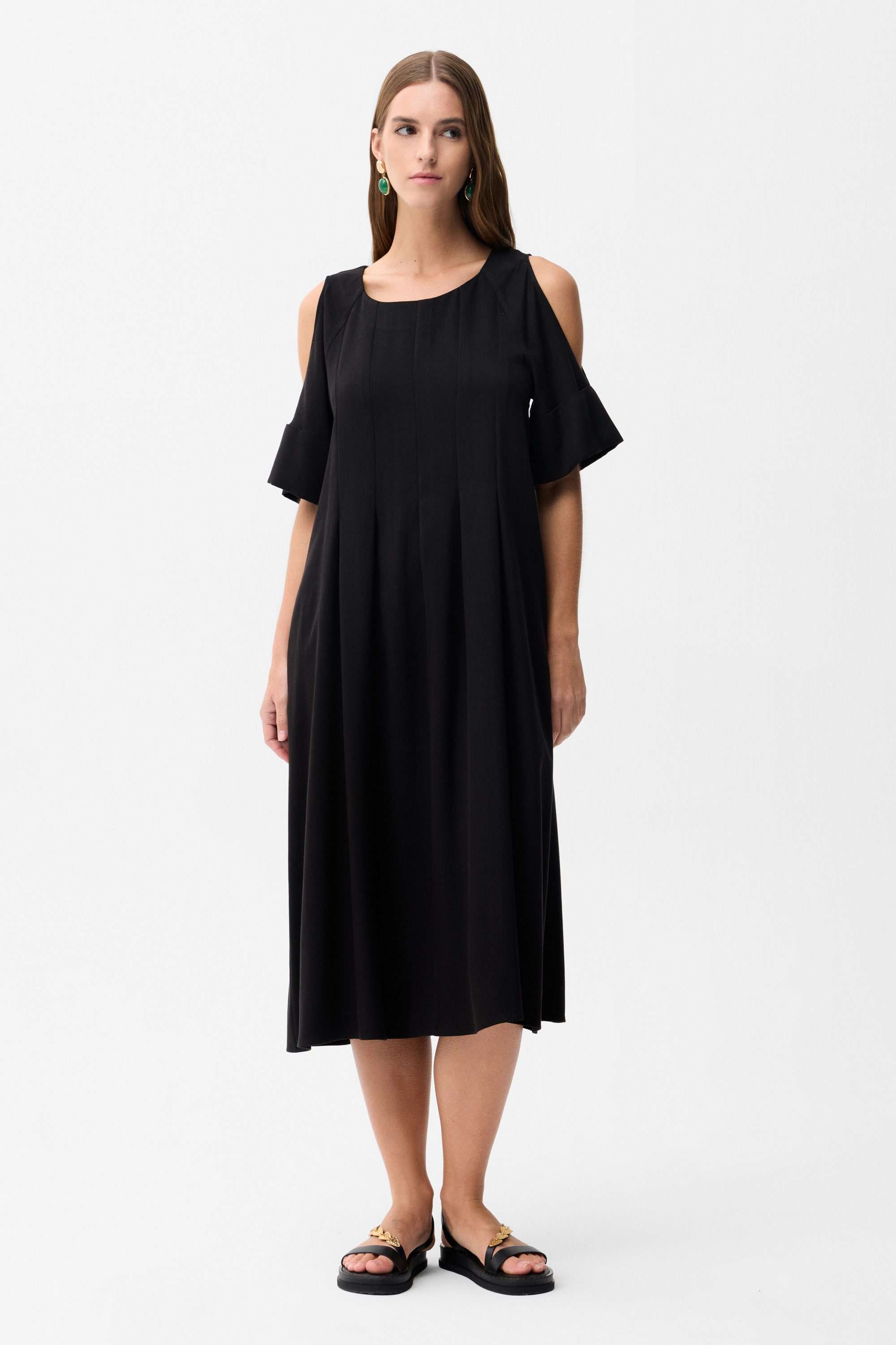 adL Jerseykleid Langärmliges Kleid mit Rundhalsausschnitt