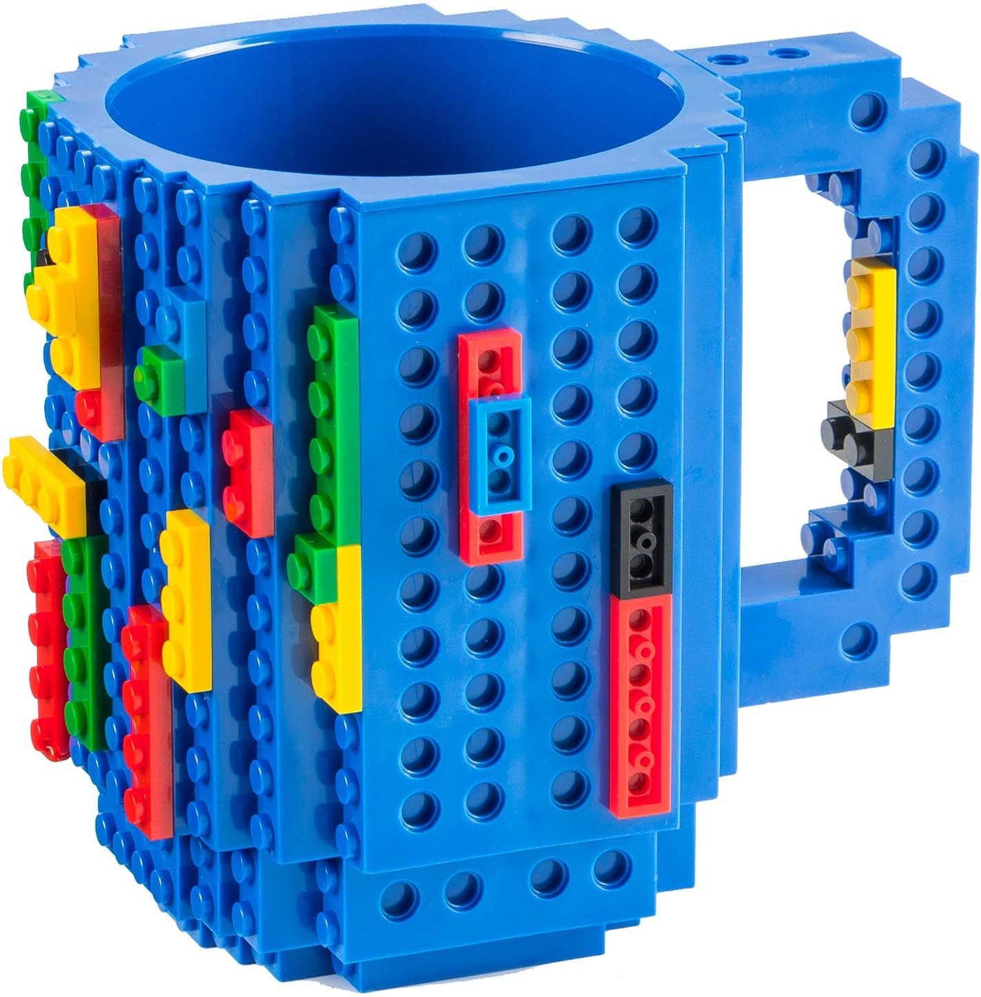 Goods+Gadgets Tasse GOODS+GADGETS LEGOTasse Baustein - kaffee&kinder becher, 350ml, Polycarbonat, Kaffeetasse Kaffee-Becher 350ml