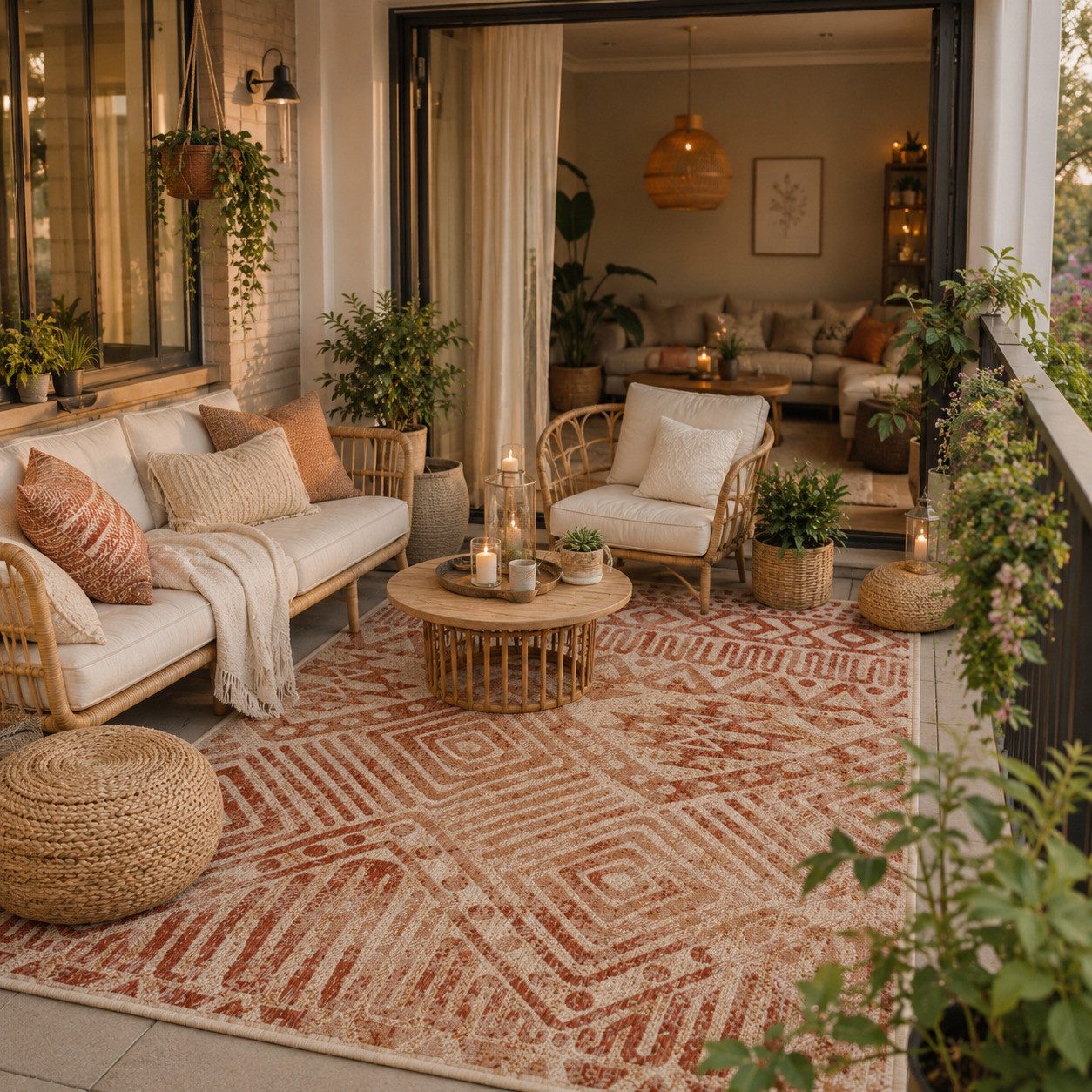 Pergamon Outdoorteppich In- und Outdoor Teppich Carpetto Vintage, Rechteckig, Höhe: 6 mm