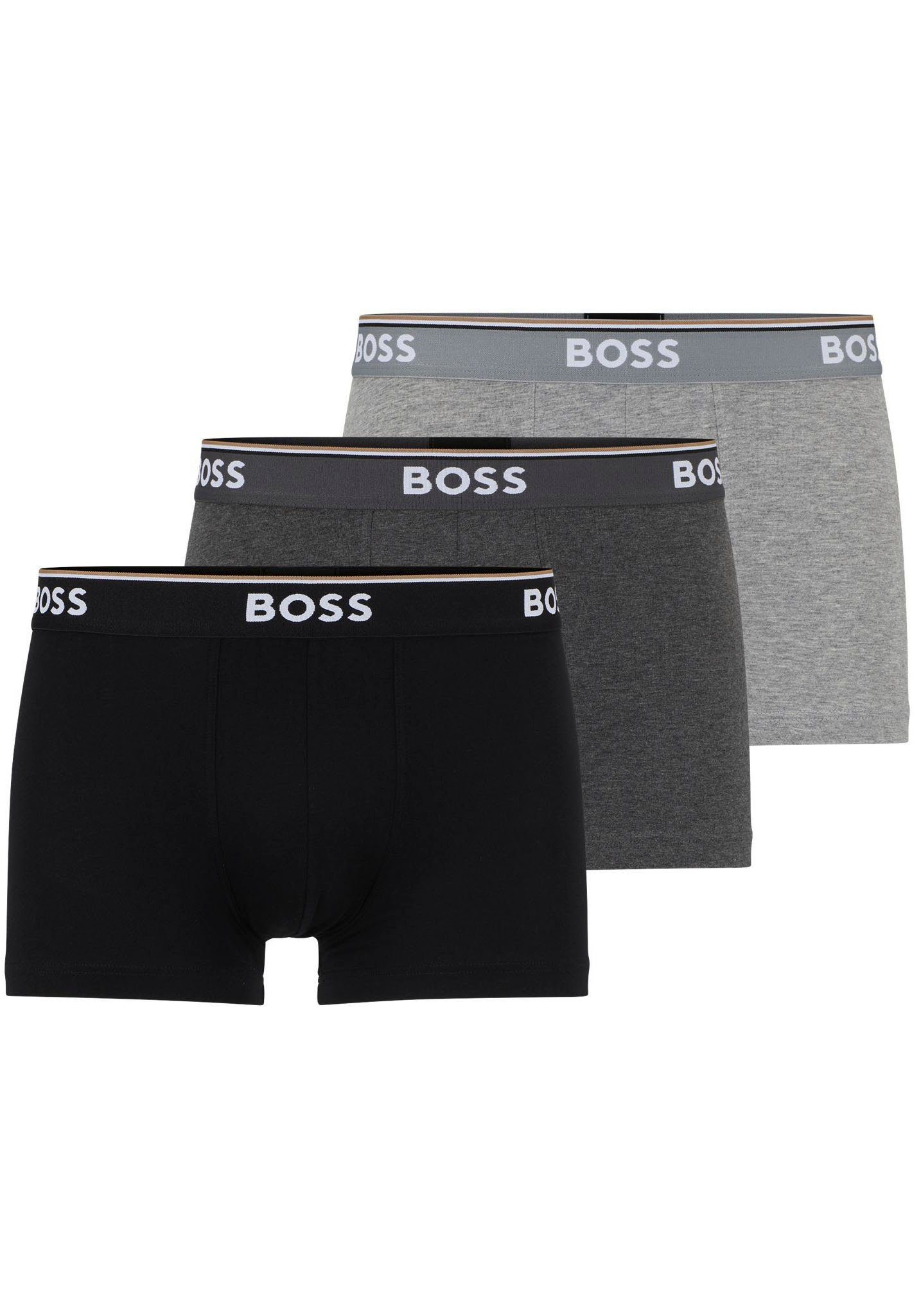 BOSS Boxer (Packung, 3-St., 3er-Pack) mit BOSS Schriftzug auf dem Bund