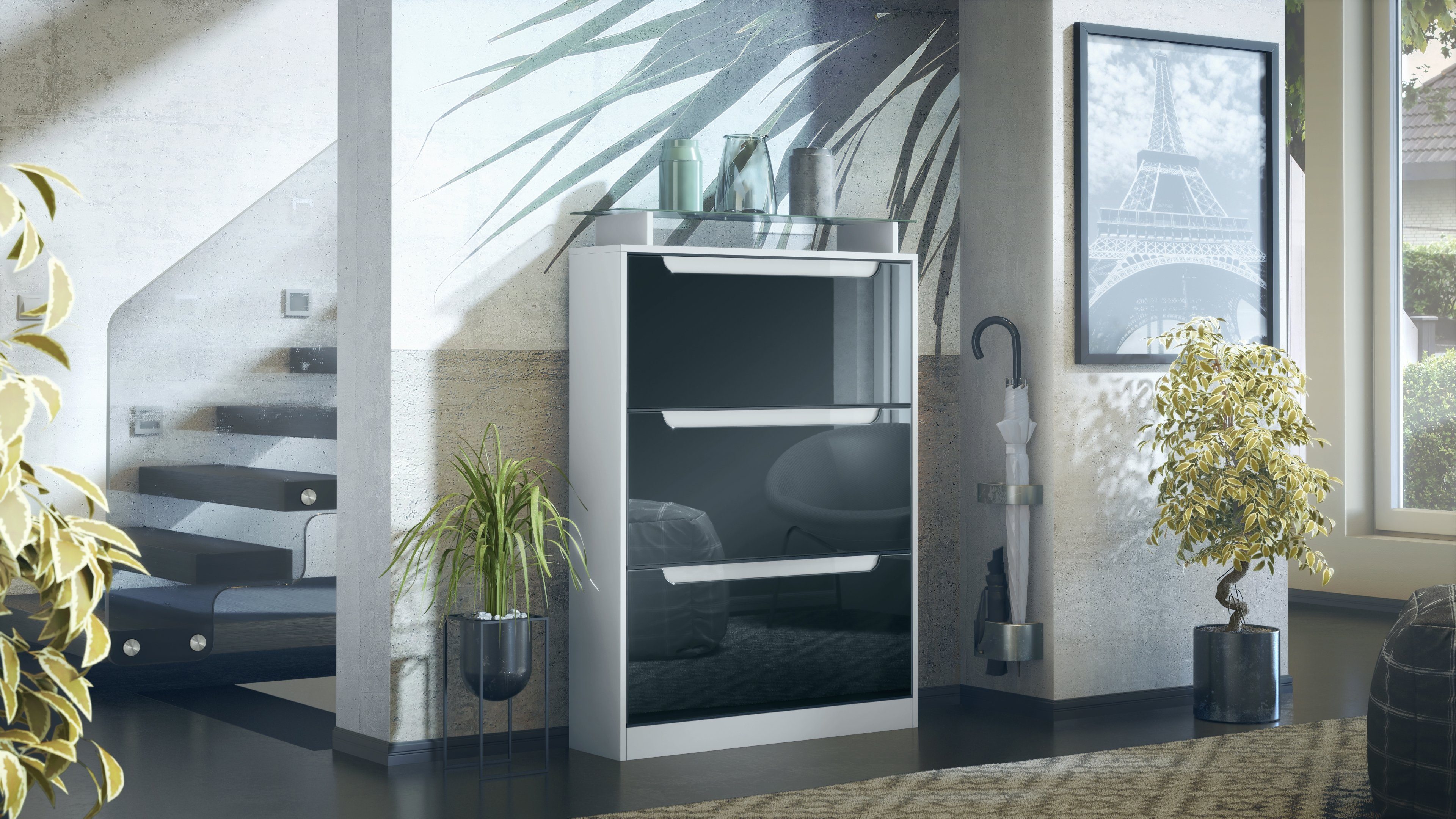 Vladon Schuhschrank Space (Schuhkipper, für 24 günstig online kaufen