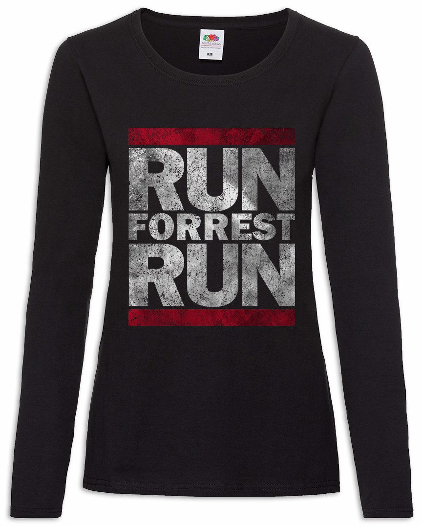 Urban Backwoods Langarmshirt Run Forrest Run Damen Langarmshirt Lauf Forrest Lauf Gump Movie DMC (1-tlg) Ghetto Hip Hop Gangster