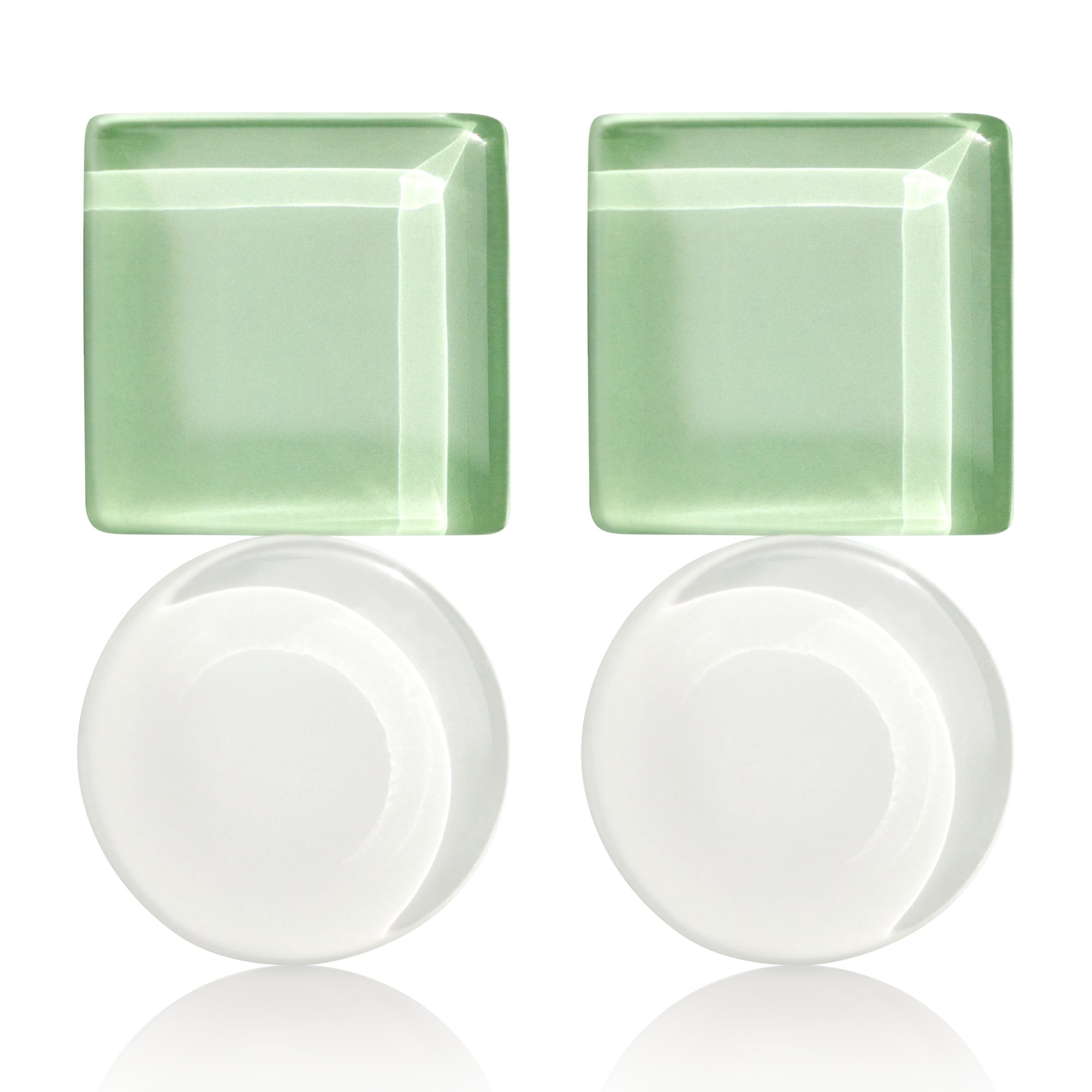 ALEXASCHA Paar Ohrstecker Geometrische Ohrringe aus Glas – farbenfroh & han günstig online kaufen