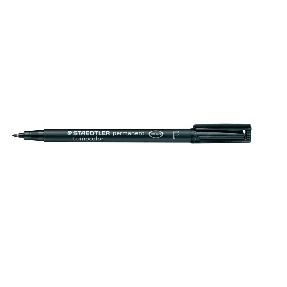 Folienstift 10x Folienstift Lumocolor F permanent 318-9 schwarz OHP Pen Marker