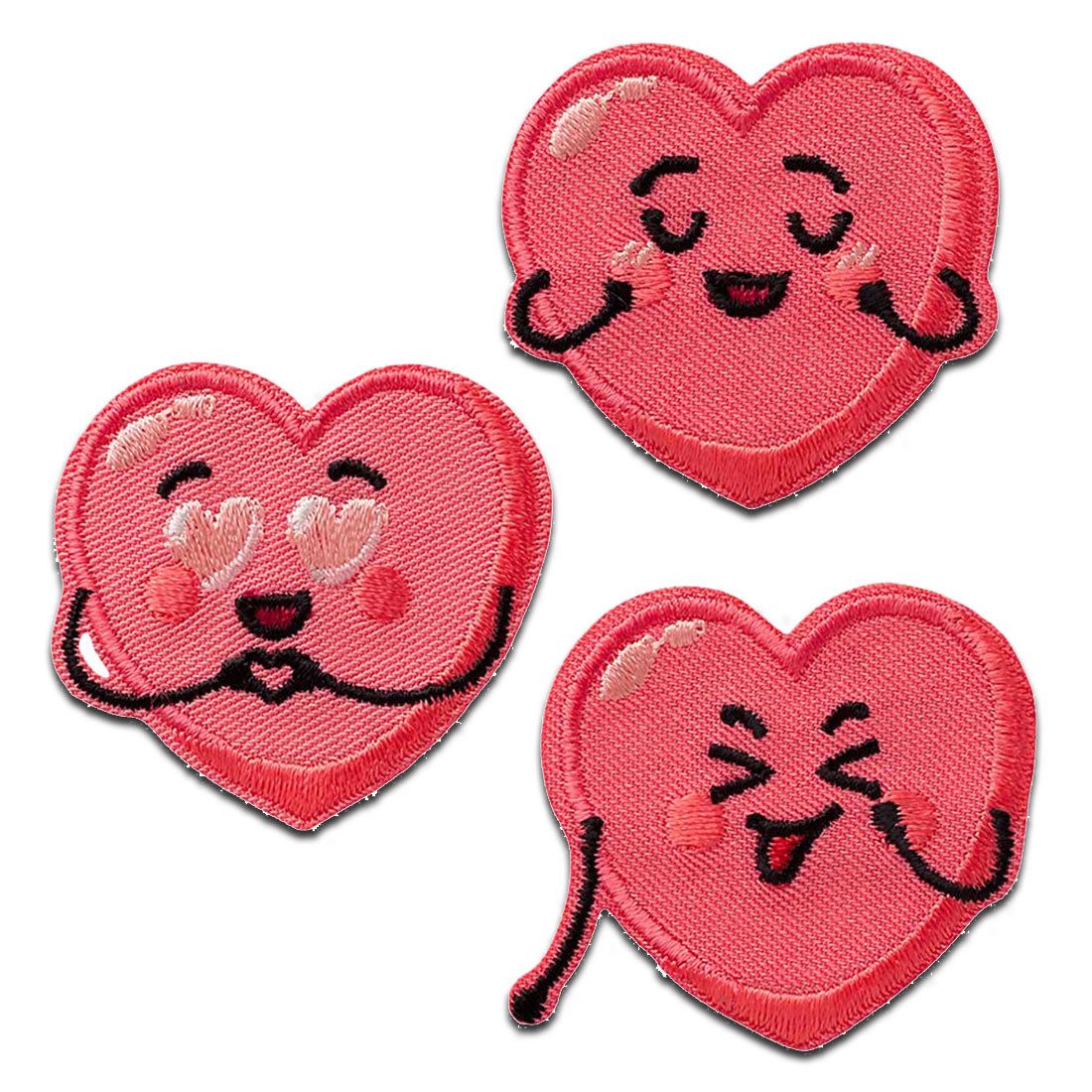 Mono-Quick Aufnäher Bügelbild, Aufbügler, Applikationen, Patches, Flicken, zum aufbügeln, Polyester, Create Herzen - Größe: 4 x 4,4 cm