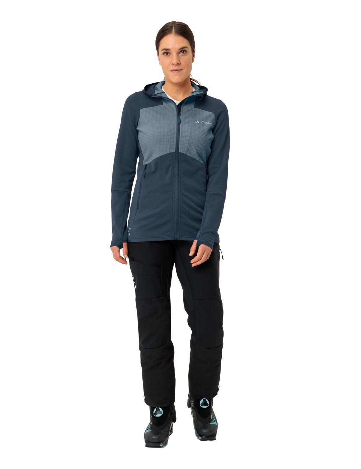 VAUDE Kapuzenfleecejacke VauDe Damen Monviso Grid Fleecehoody
