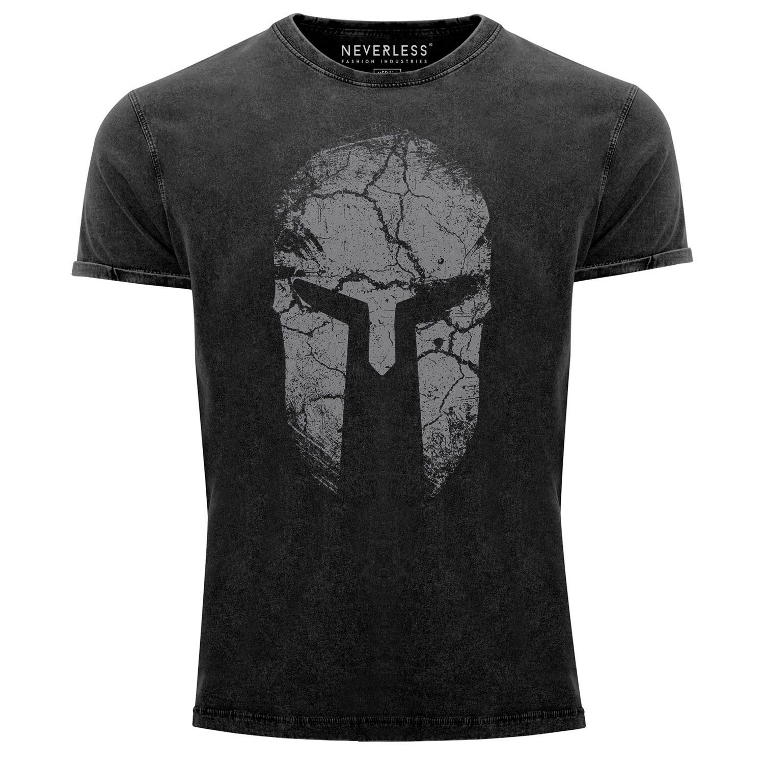 Neverless Print-Shirt Herren Vintage Shirt Aufdruck günstig online kaufen