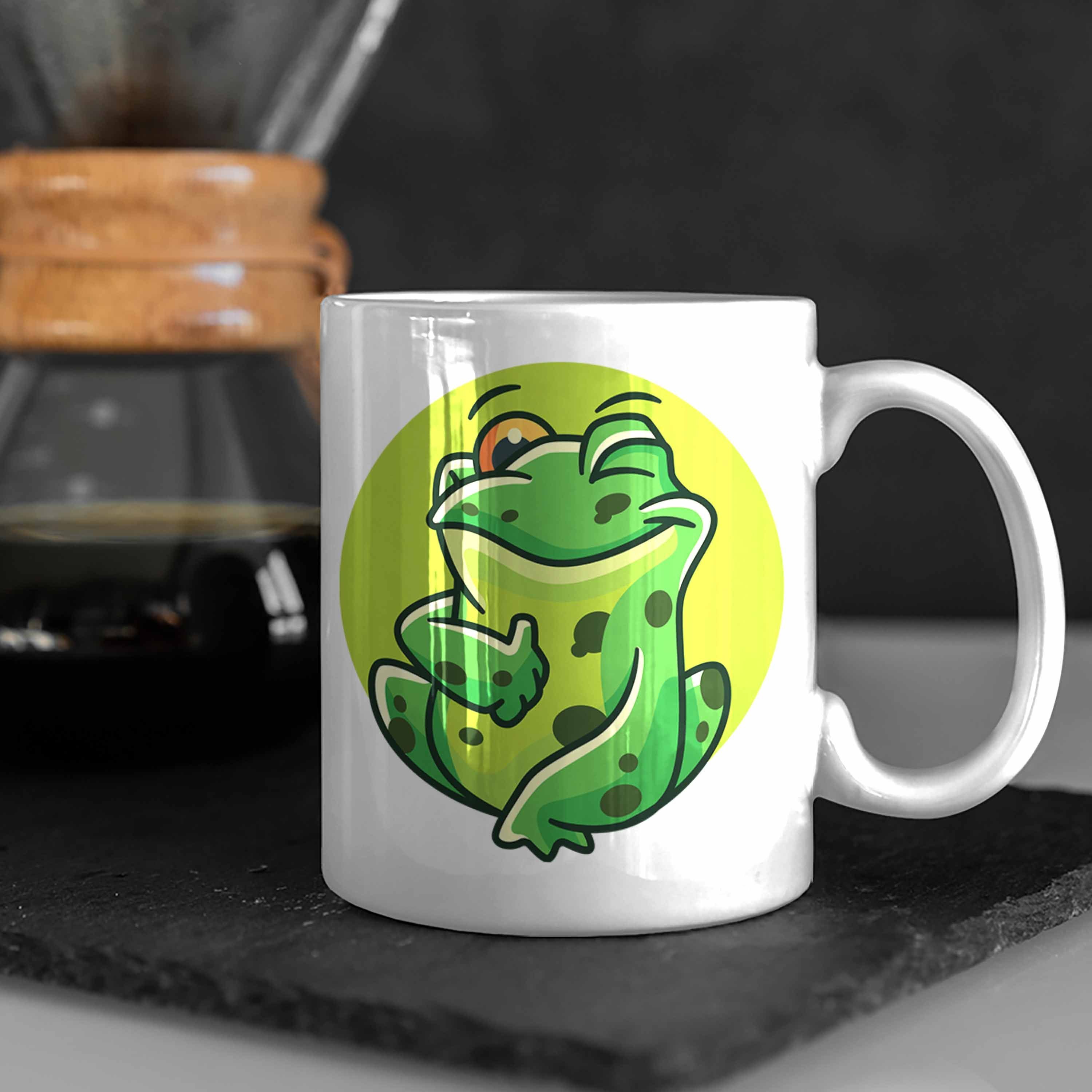 Lustig Tasse Grafik Weiss Geschenk Grün Tasse Frosch Trendation