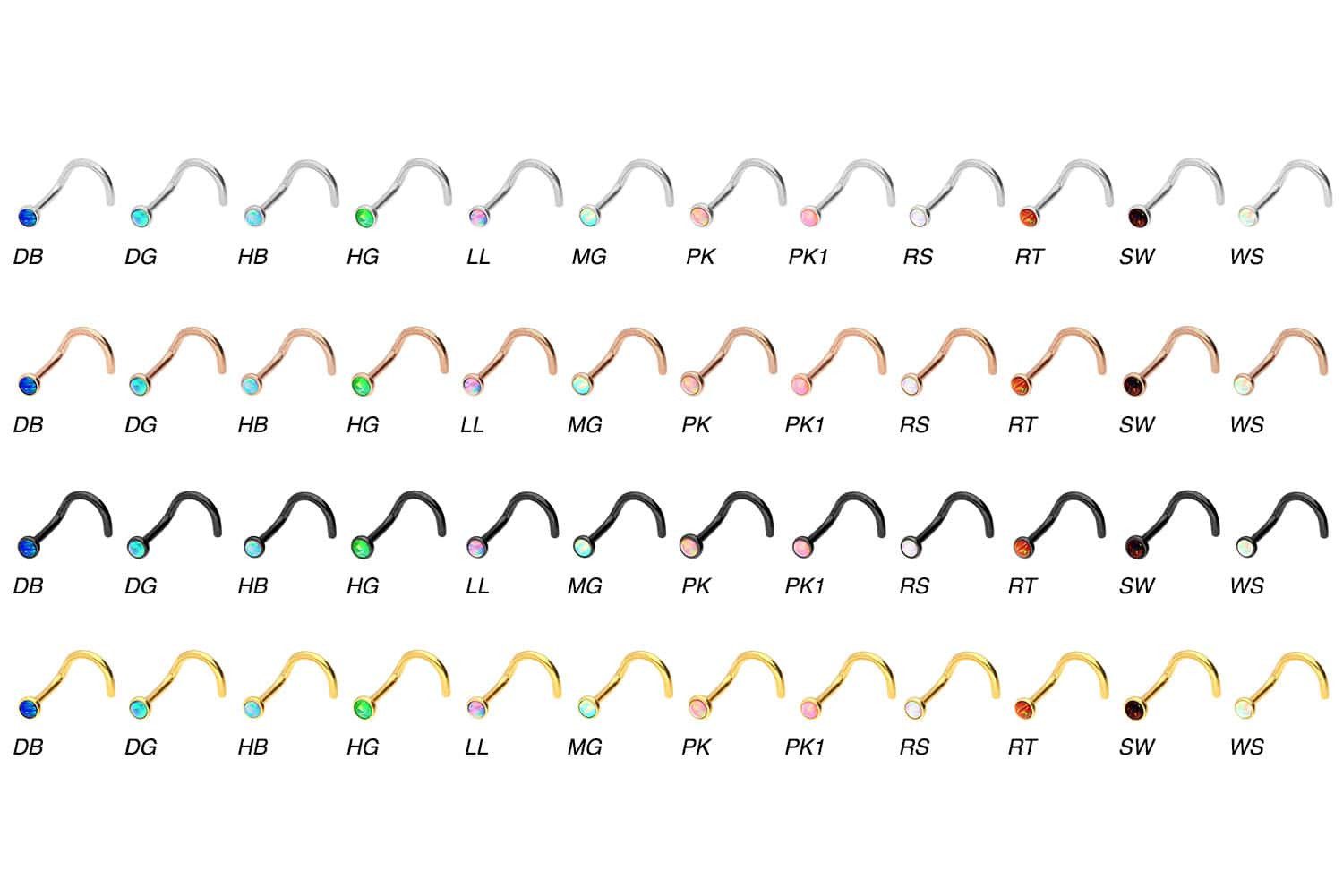 PIERCINGLINE Nasenpiercing Chirurgenstahl Nasenstecker Spirale DISC günstig online kaufen
