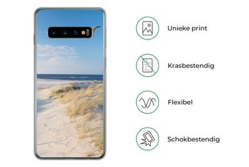 MuchoWow Handyhülle Düne - Möwe - Strand - Meer - Sonne, Phone Case, Handyhülle Samsung Galaxy S10, Silikon, Schutzhülle