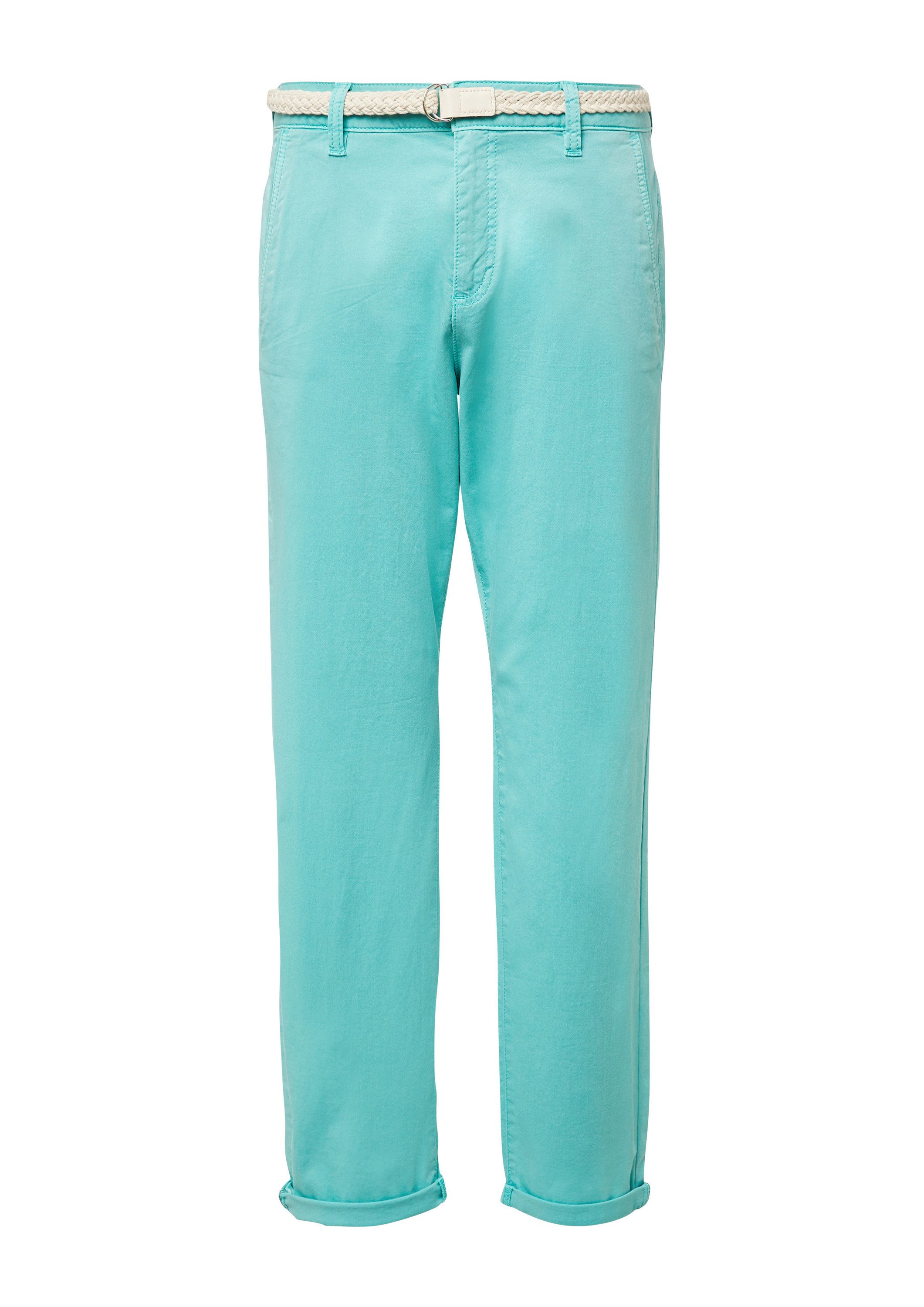 s.Oliver Chinos Hose CHINO Chino mit geflochtenem Gürtel und Garment Dye günstig online kaufen