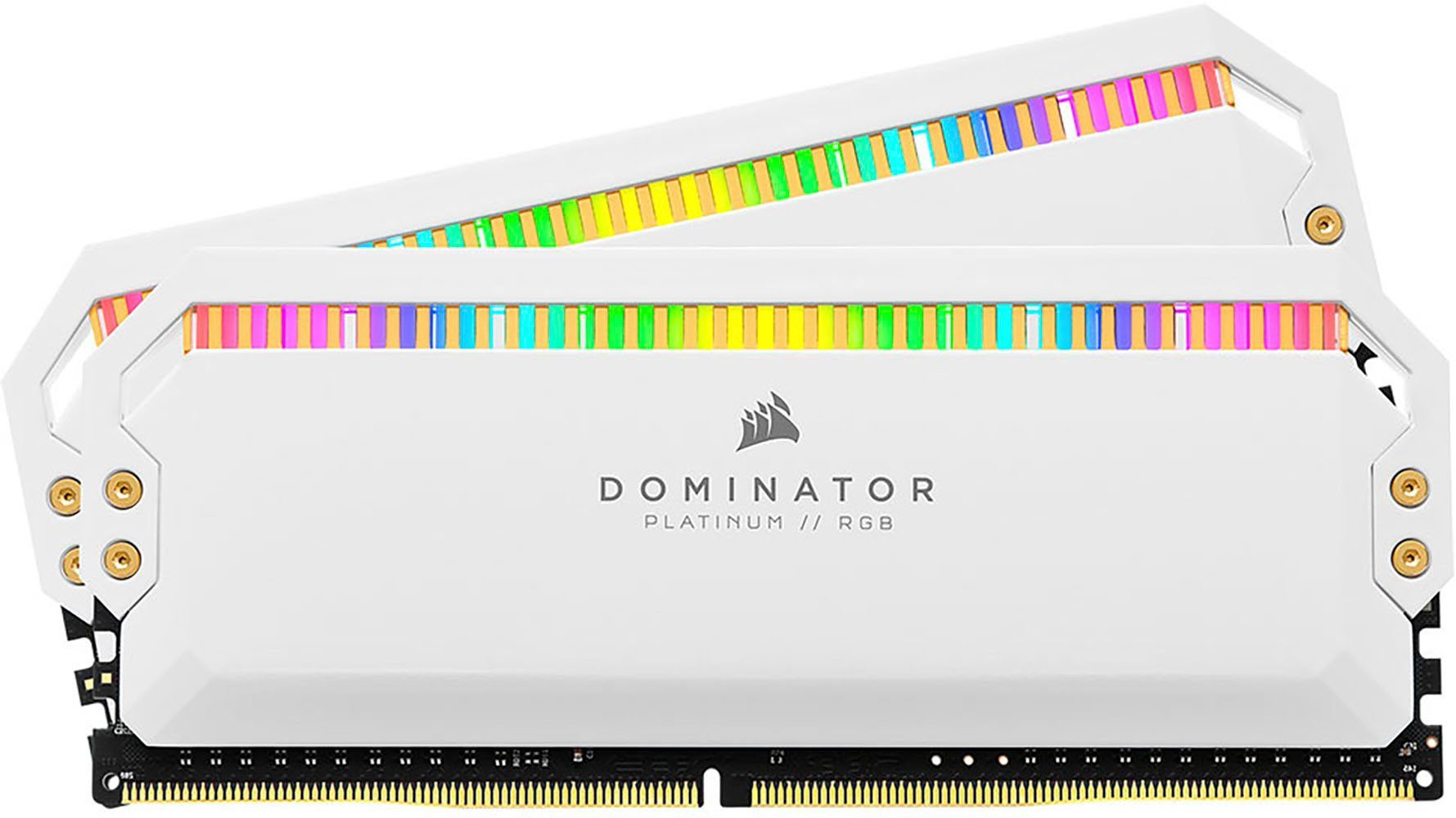 Corsair DOMINATOR PLATINUM RGB DDR5 6200 32GB (2x16GB) White Память (RGB Beleuchtung ICUE, Intel optimiert)
