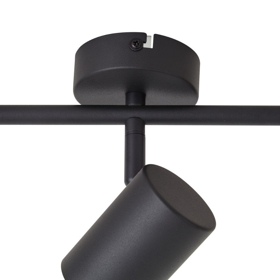Qazqa LED Aufbaustrahler Jeana, ohne Leuchtmittel, Warmweiß, QAZQA Aufbau­spot, gu10, Schwarz, Stahl, Modern