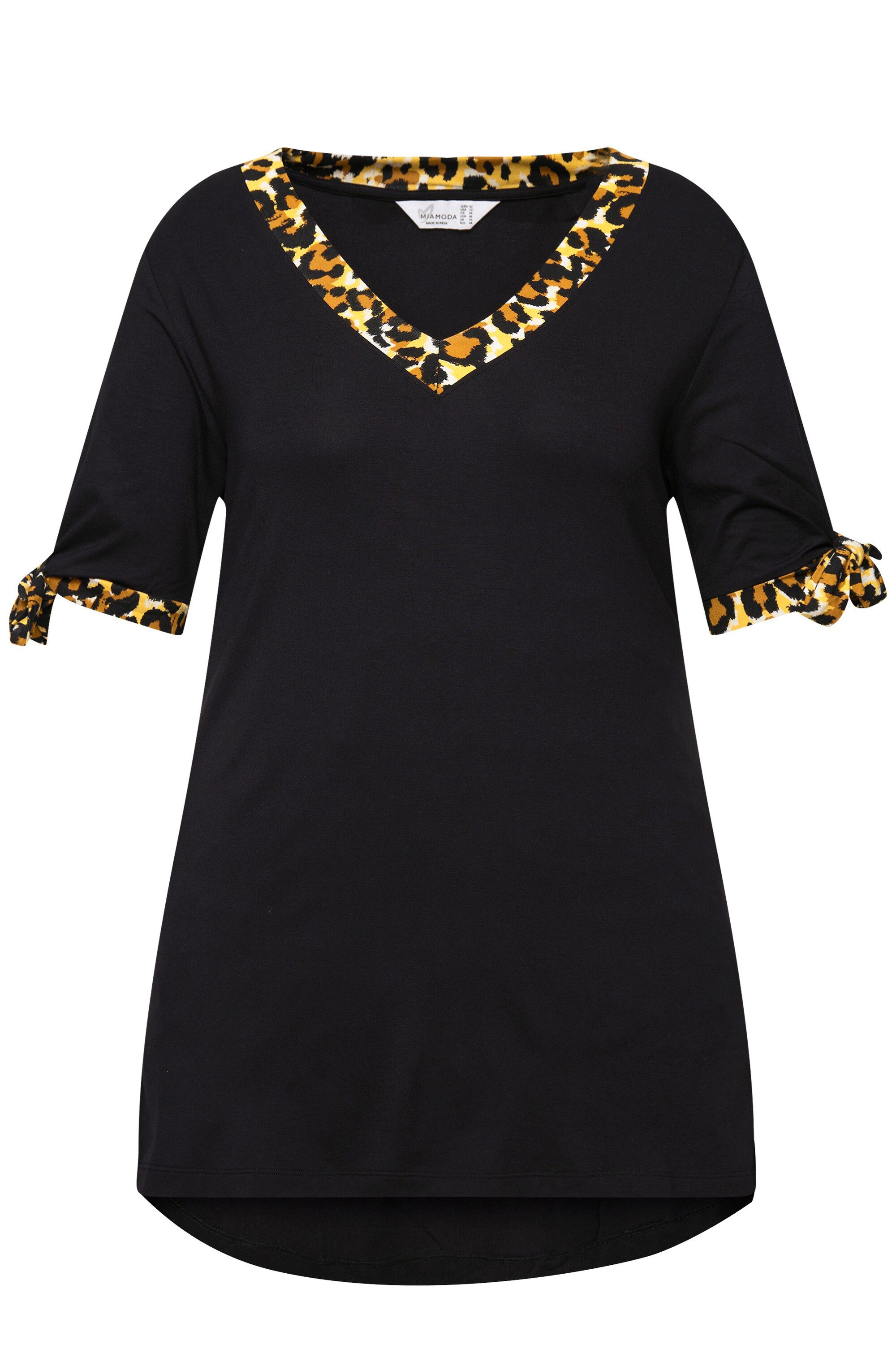 MIAMODA T-Shirt Longshirt Leo-Einfassungen günstig online kaufen