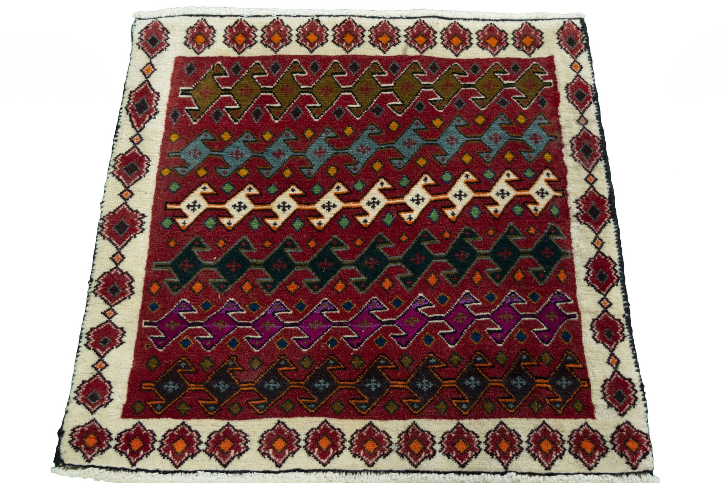 Nain Trading Orientteppich Shiraz 65x64 Handgeknüpfter Orientteppich / Perserteppich Quadratisch, quadratisch, Höhe: 10 mm