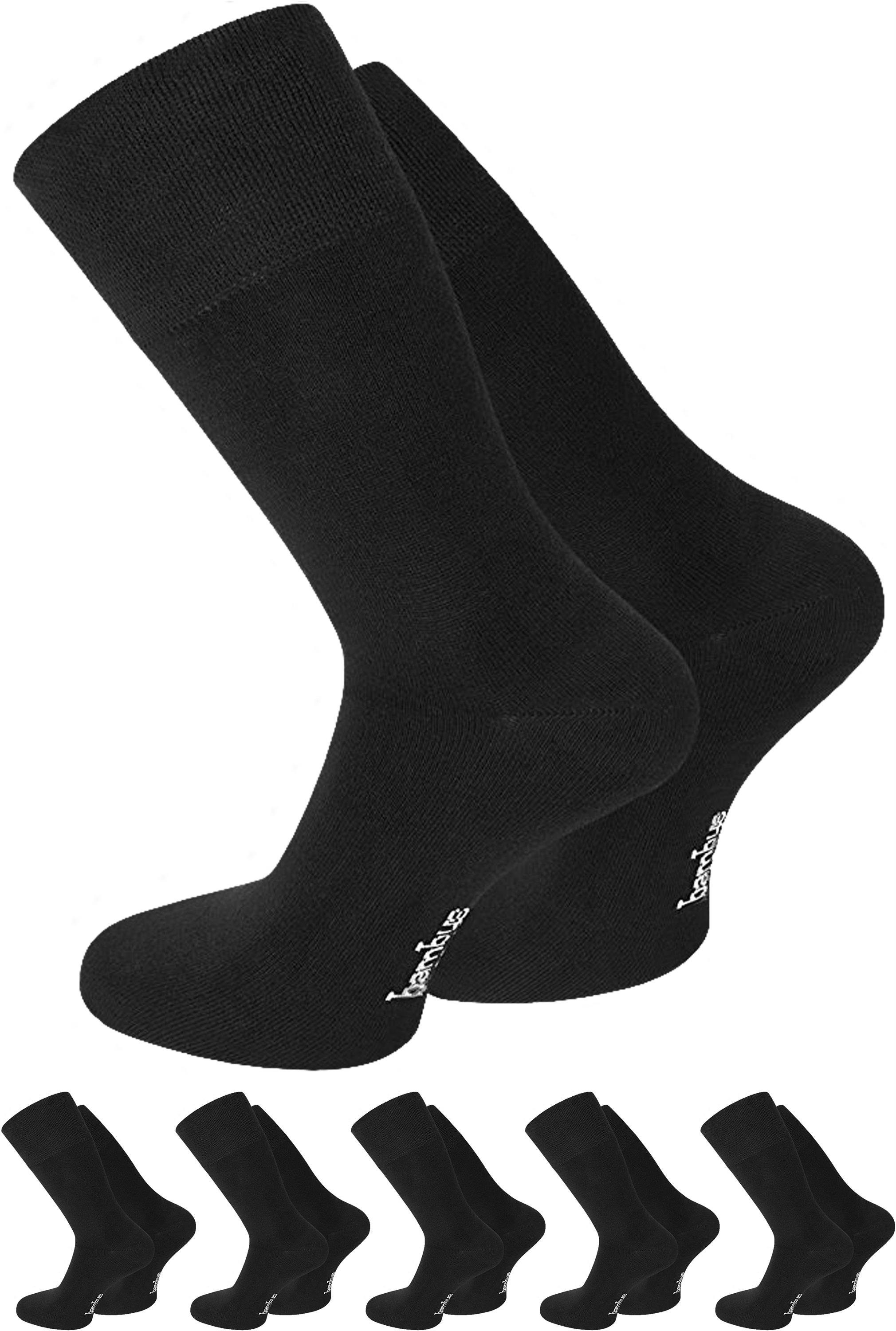 Basicsocken 6 Paar Bambus-Gesundheitssocken mit Frotteesohle