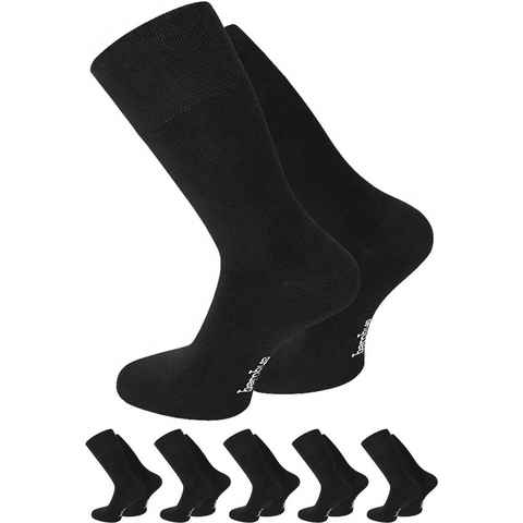 normani Basicsocken 6 Paar Bambus-Gesundheitssocken mit Frotteesohle (6er-Set, 6 Paar) seidenweich durch Viskose