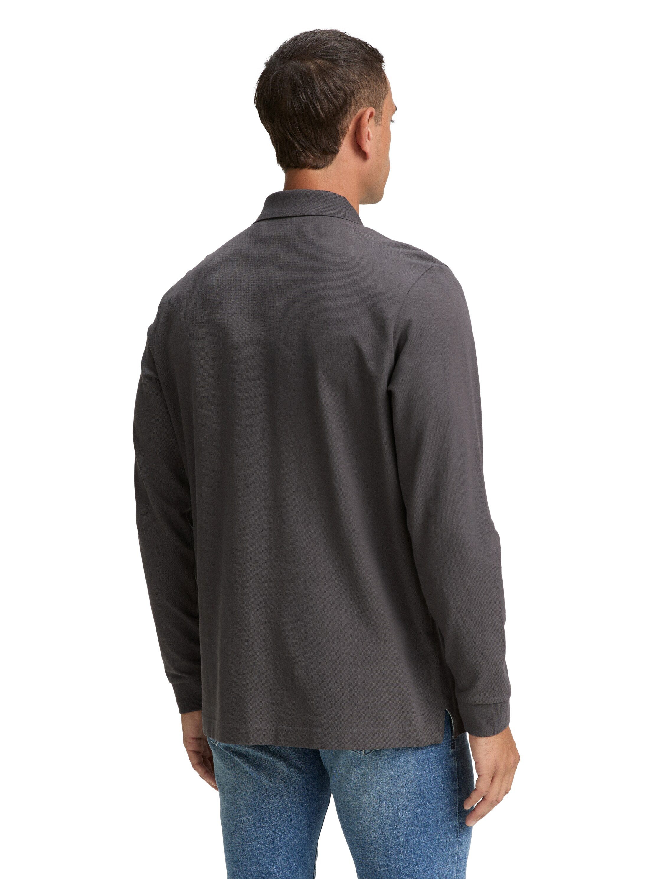 TOM TAILOR Langarm-Poloshirt mit Logo-Stickerei günstig online kaufen